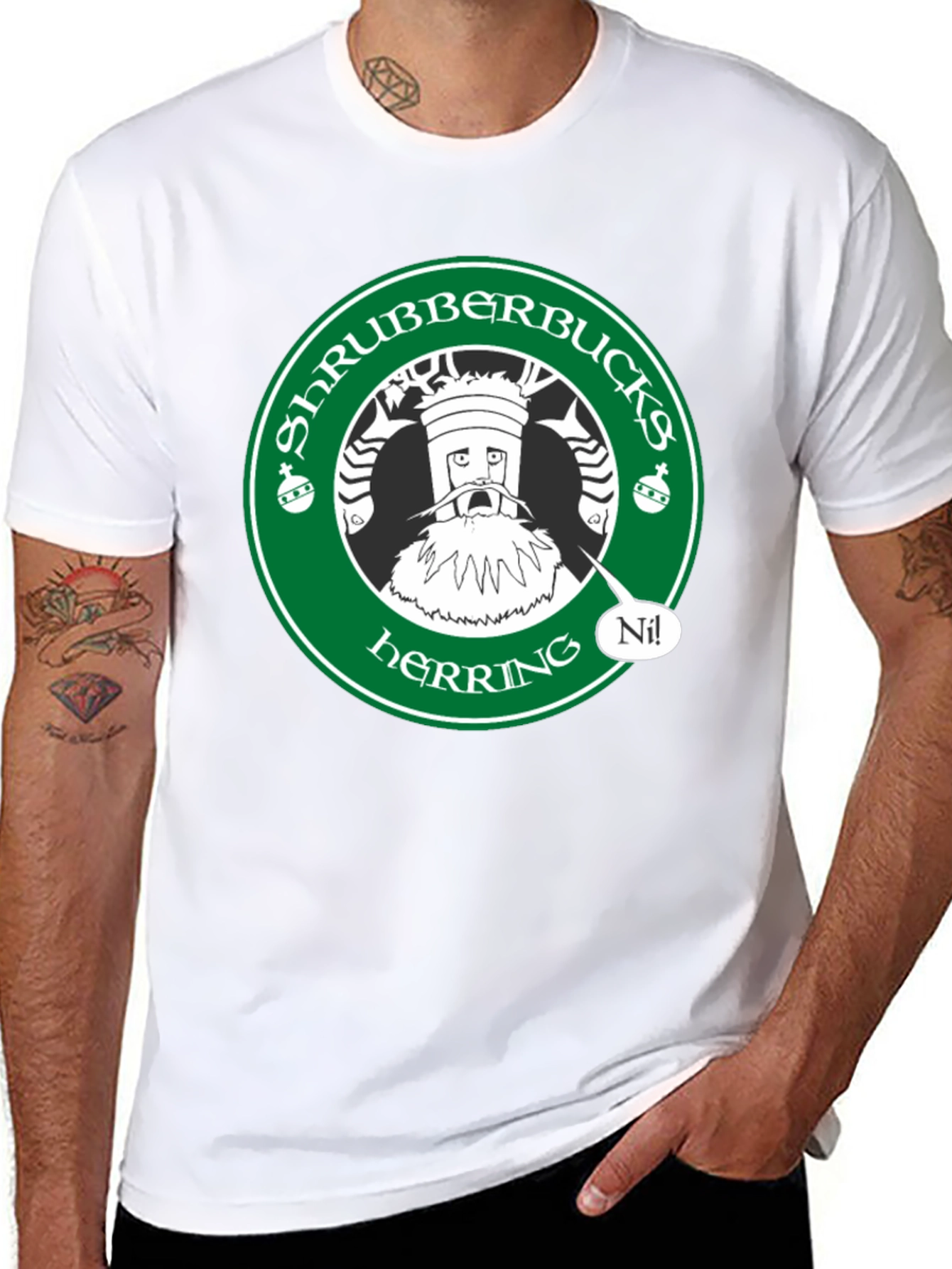 Shrubberbucks Herring T-Shirt - Monty Python Inspired