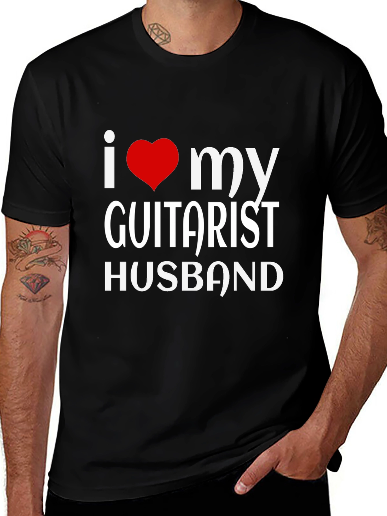 I Love My Guitarist Husband T-Shirt