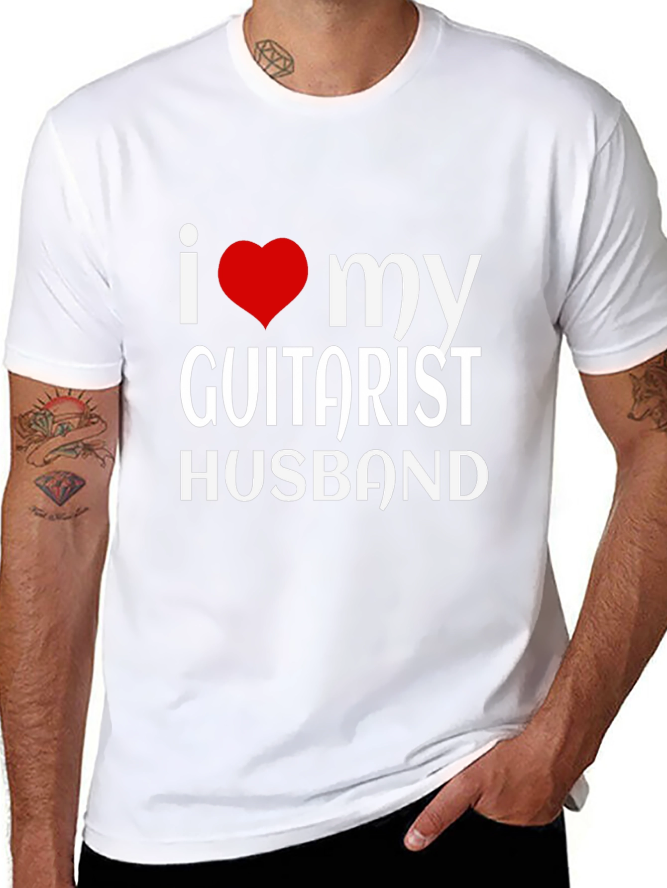 I Love My Guitarist Husband T-Shirt