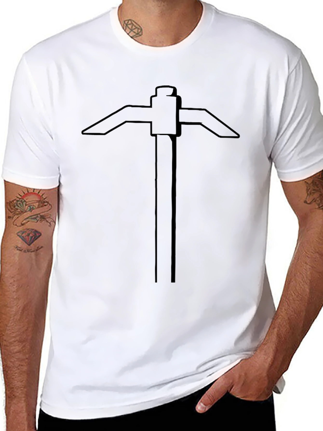 Pickaxe Graphic Tee - Solid Black
