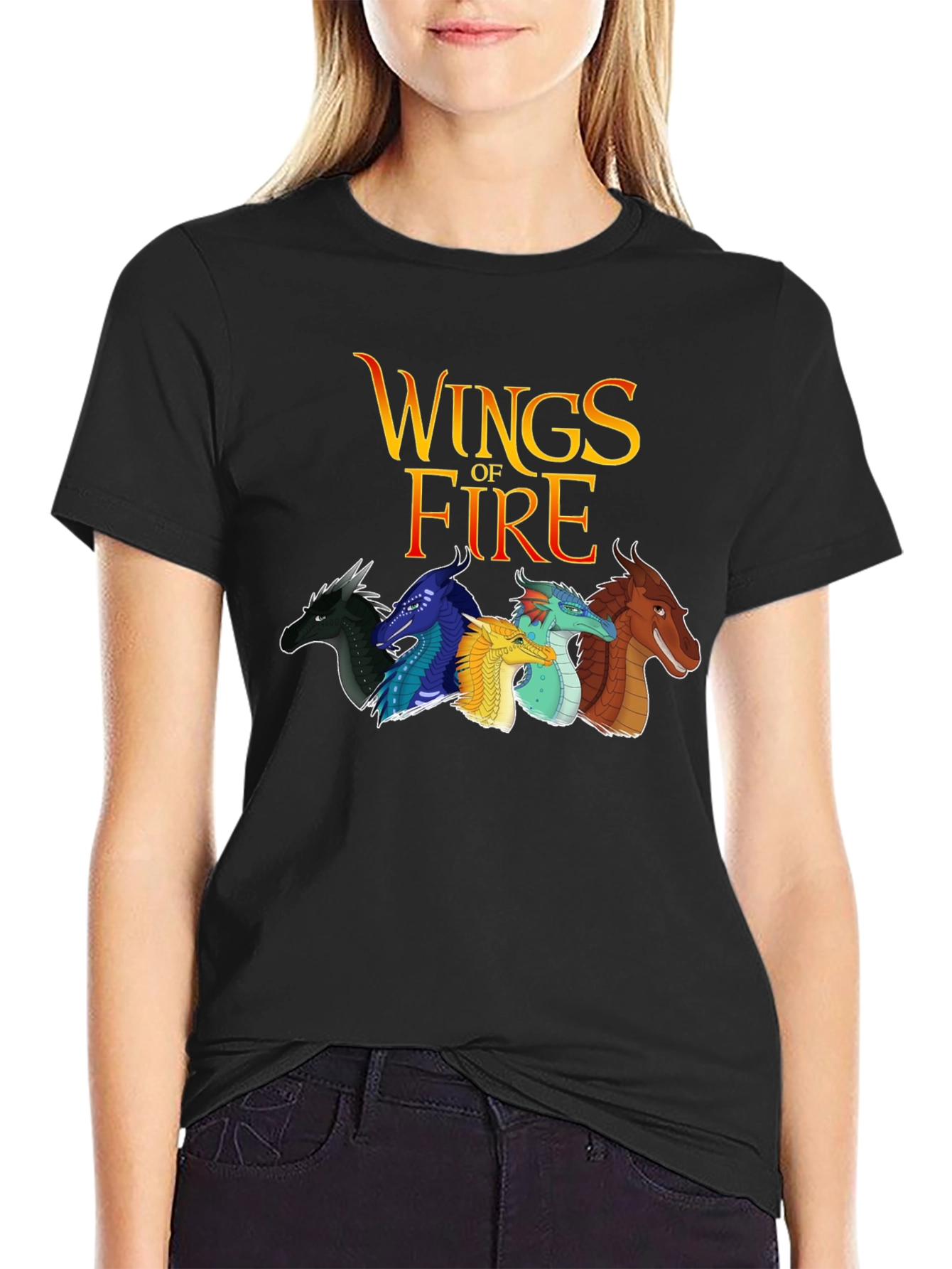 Wings of Fire Graphic Black T-Shirt