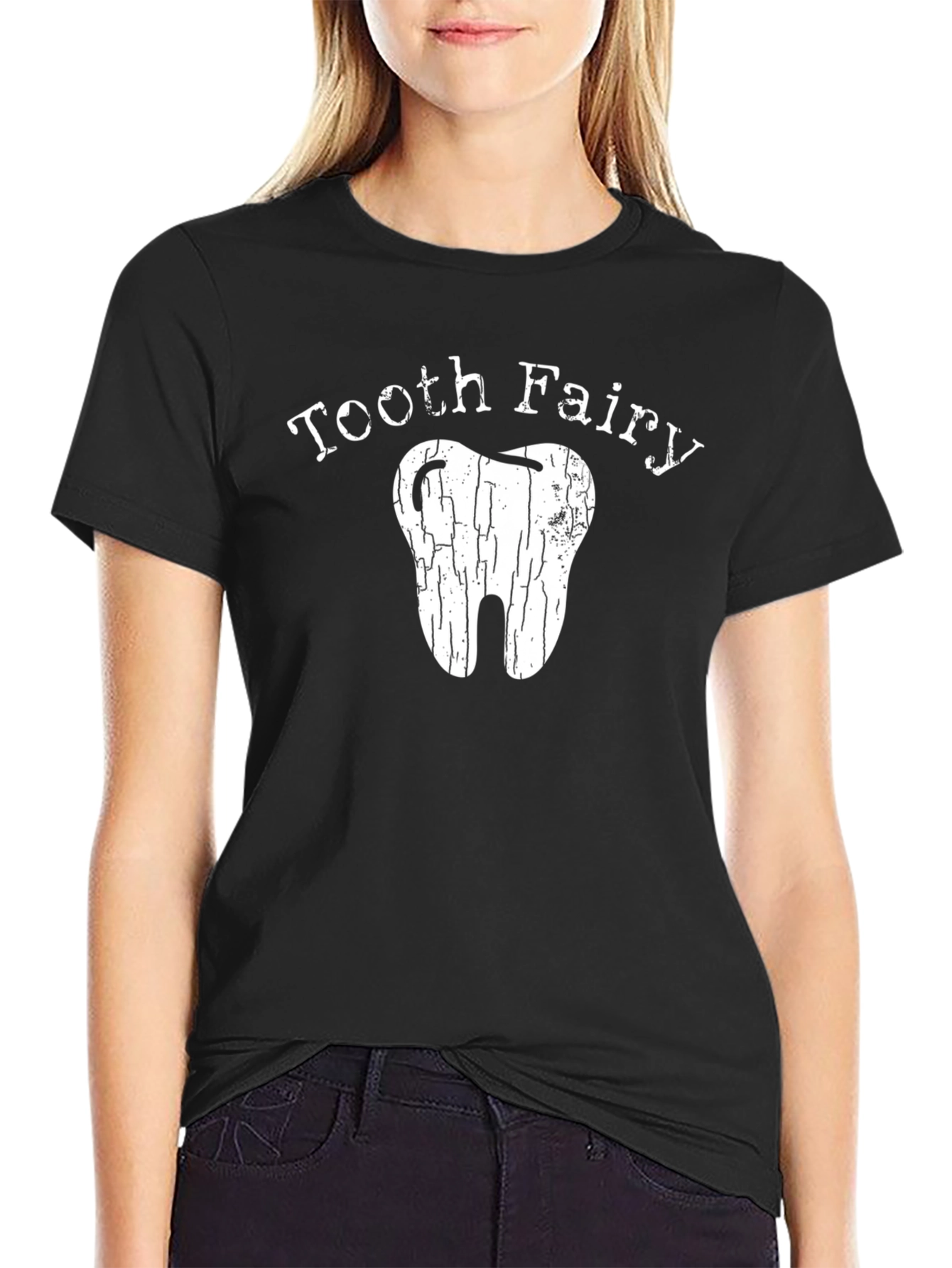 Tooth Fairy Graphic Tee - Black Cotton T-Shirt