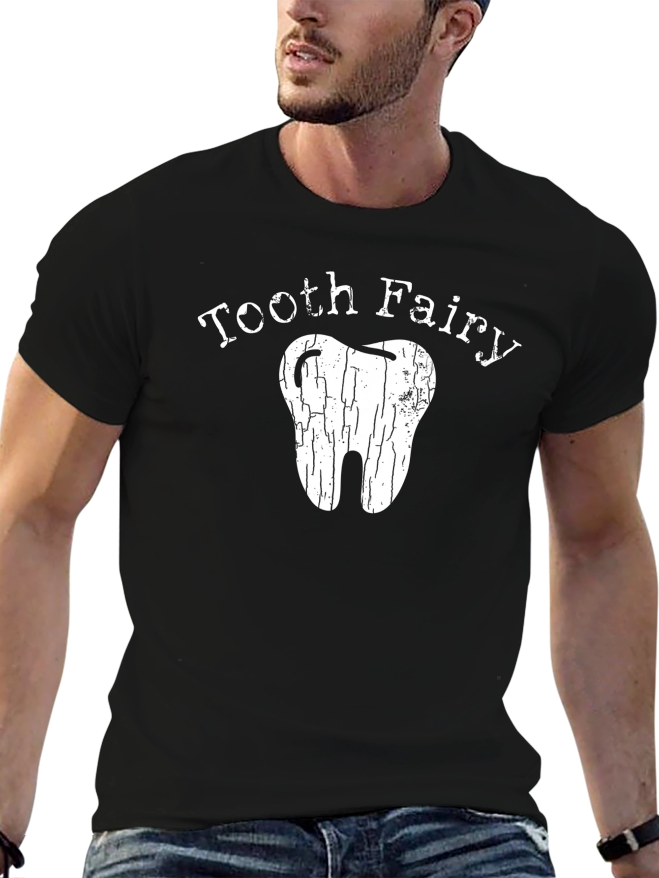 Tooth Fairy Graphic Tee - Black Cotton T-Shirt