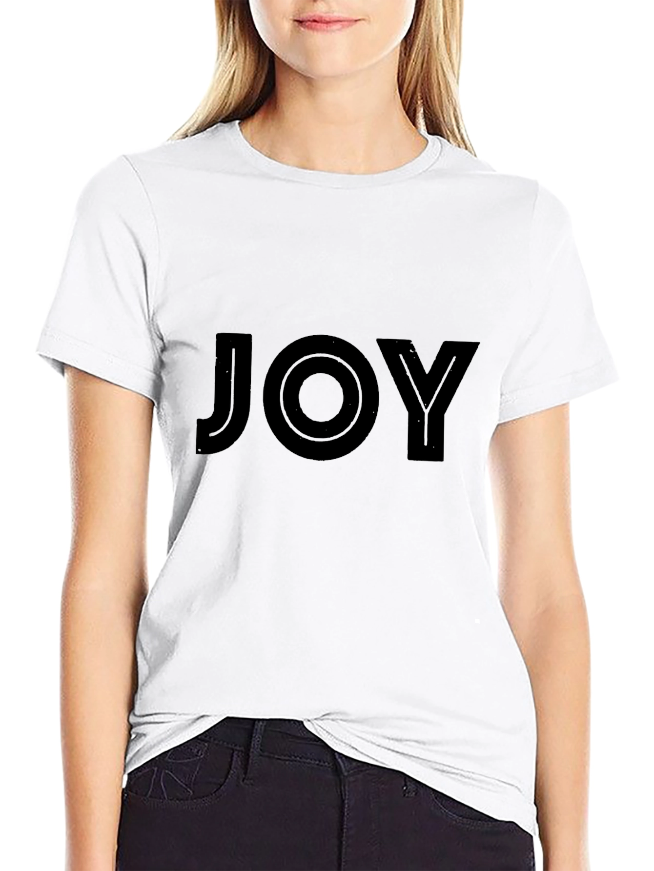 JOY Black T-Shirt - Stylish Everyday Wear