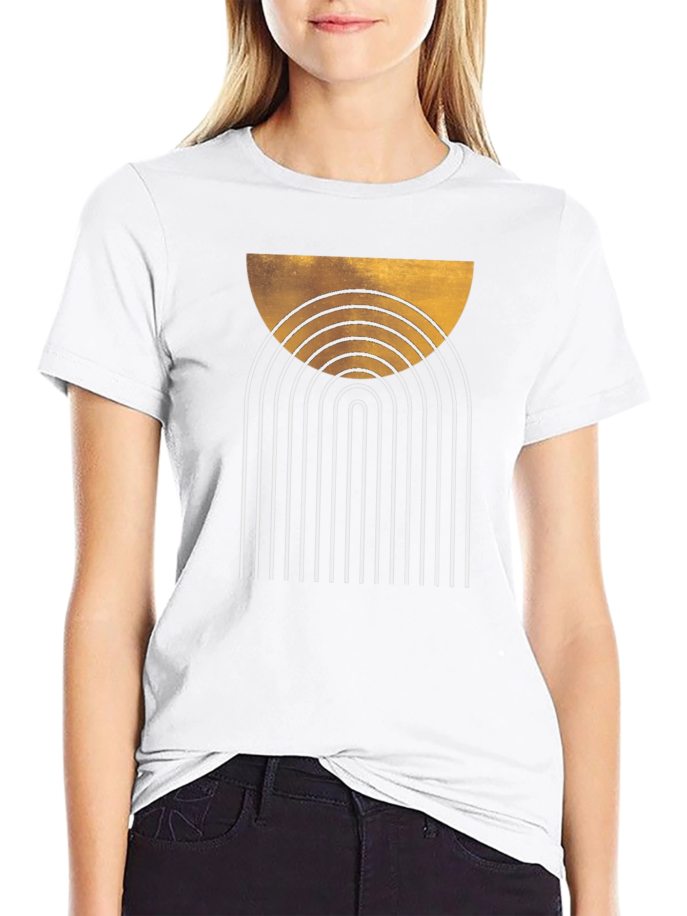 Abstract Arch Graphic Tee - Modern Design
