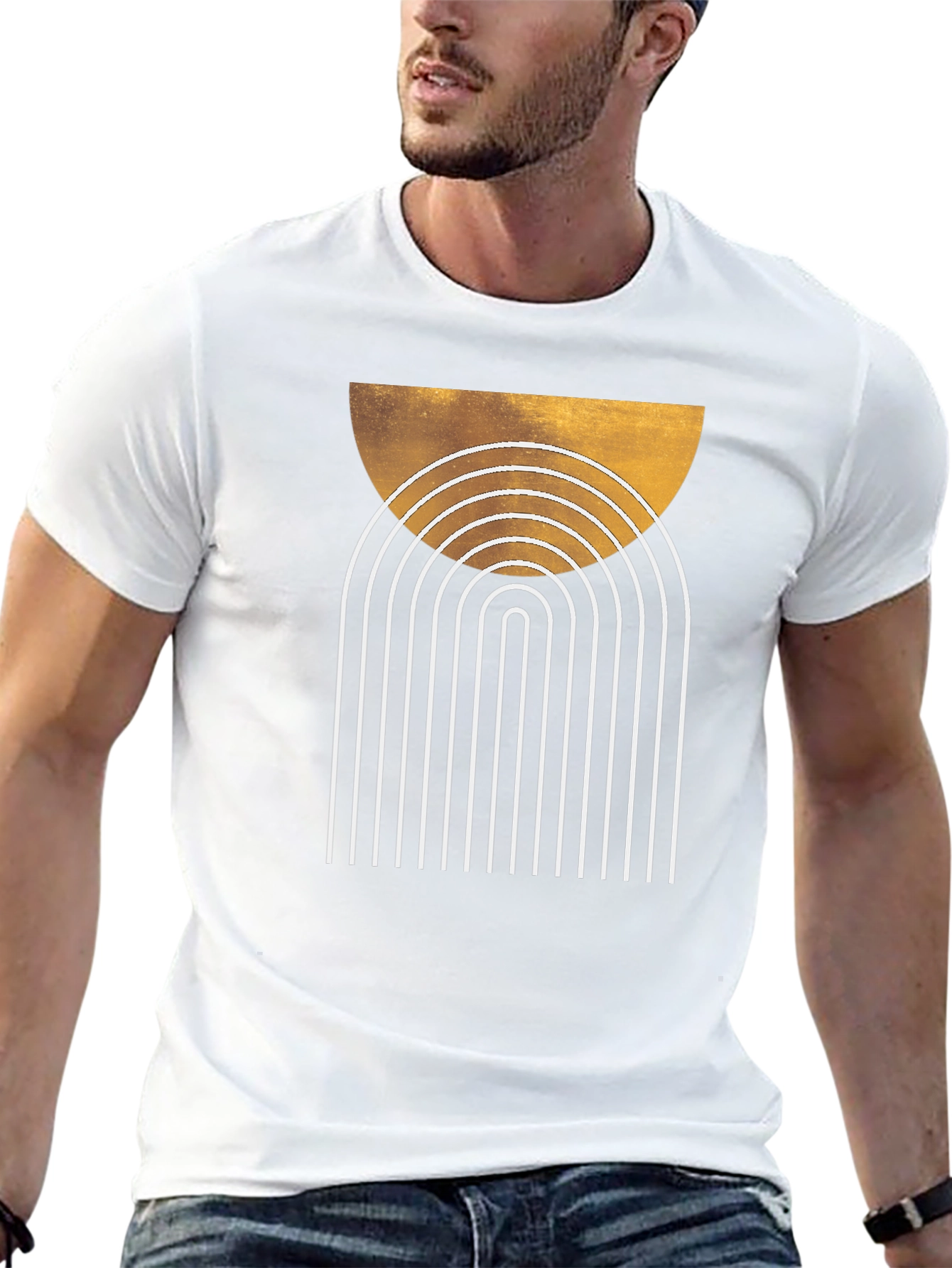 Abstract Arch Graphic Tee - Modern Design