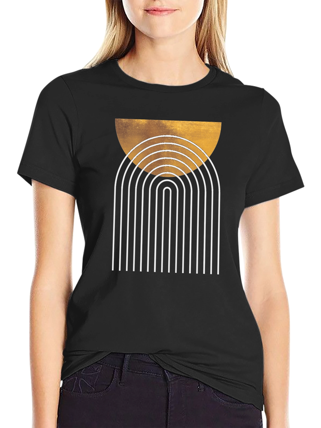 Abstract Arch Graphic Tee - Modern Design