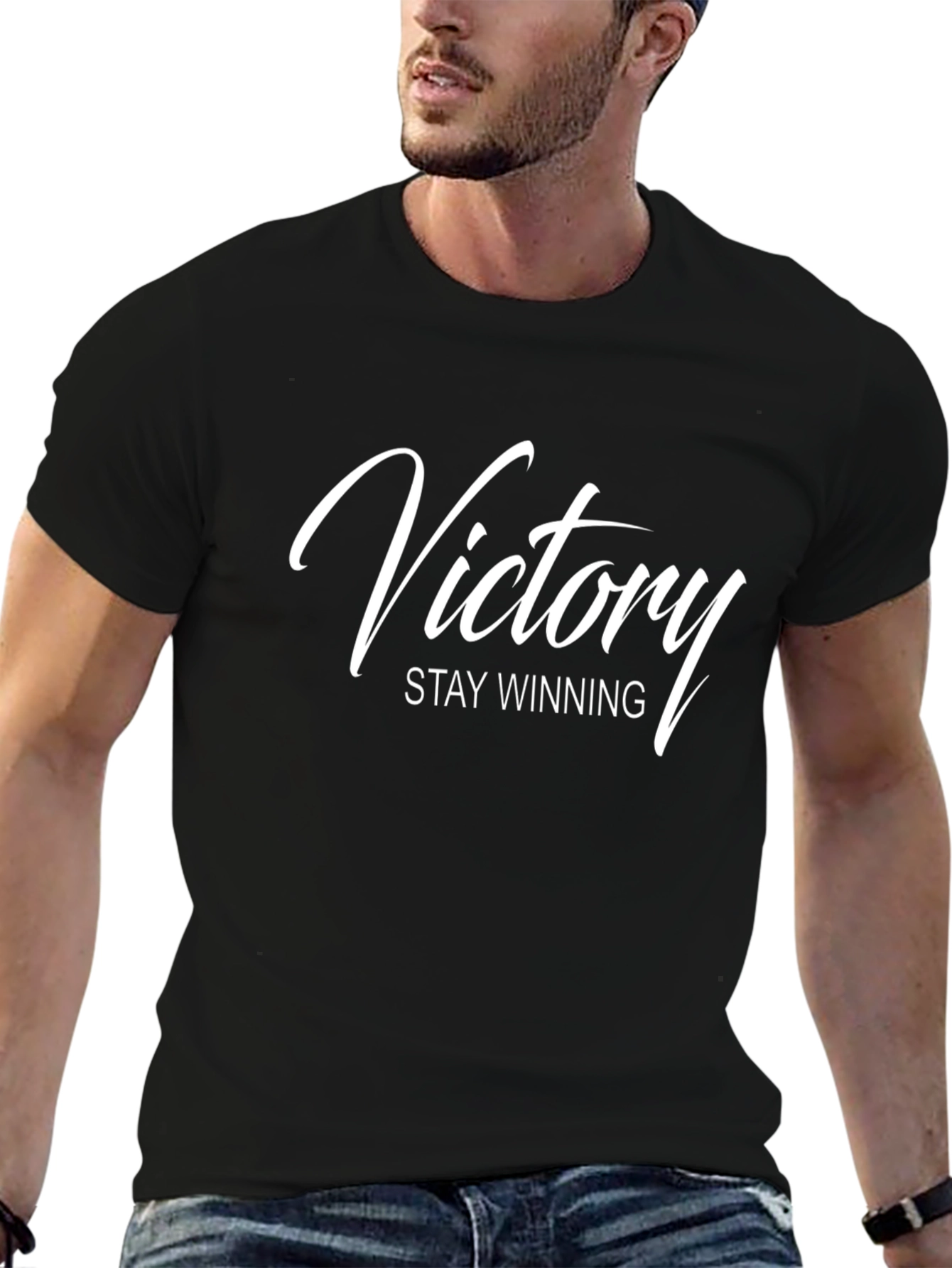 Victory Stay Winning Black T-Shirt