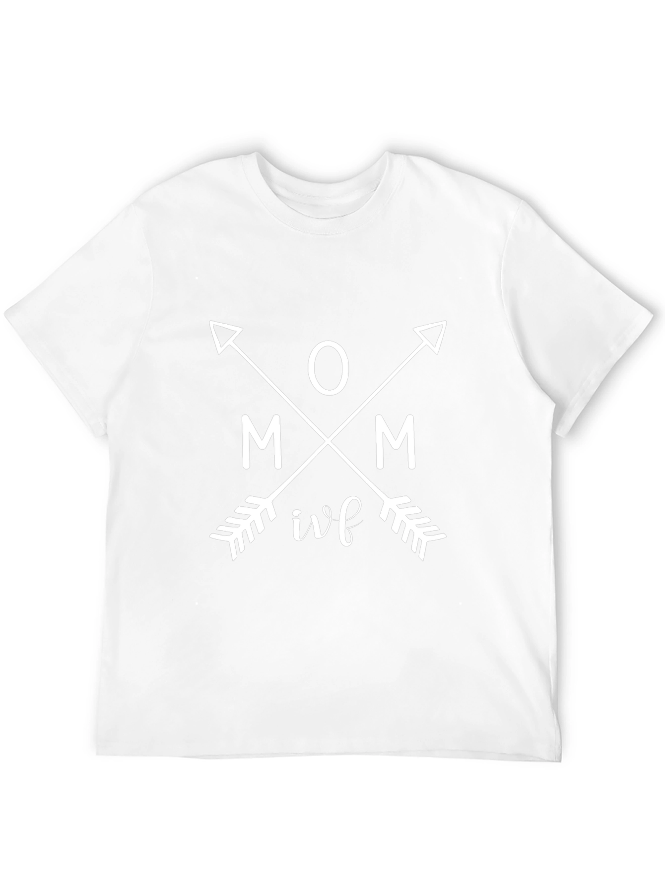 Mom IVF Arrow Graphic Tee - Black Cotton T-Shirt