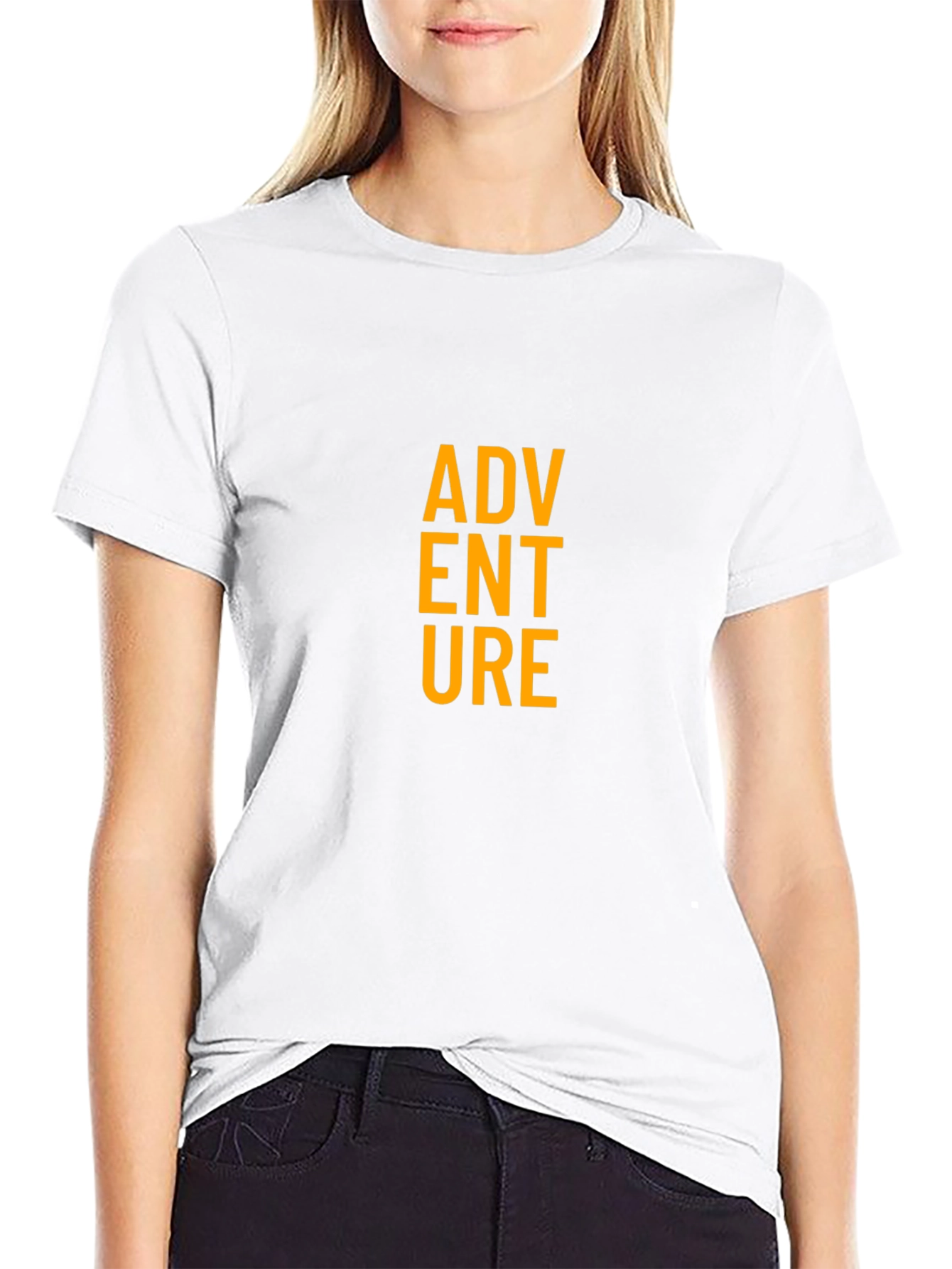 Adventure Graphic Tee - Black Cotton Crew Neck
