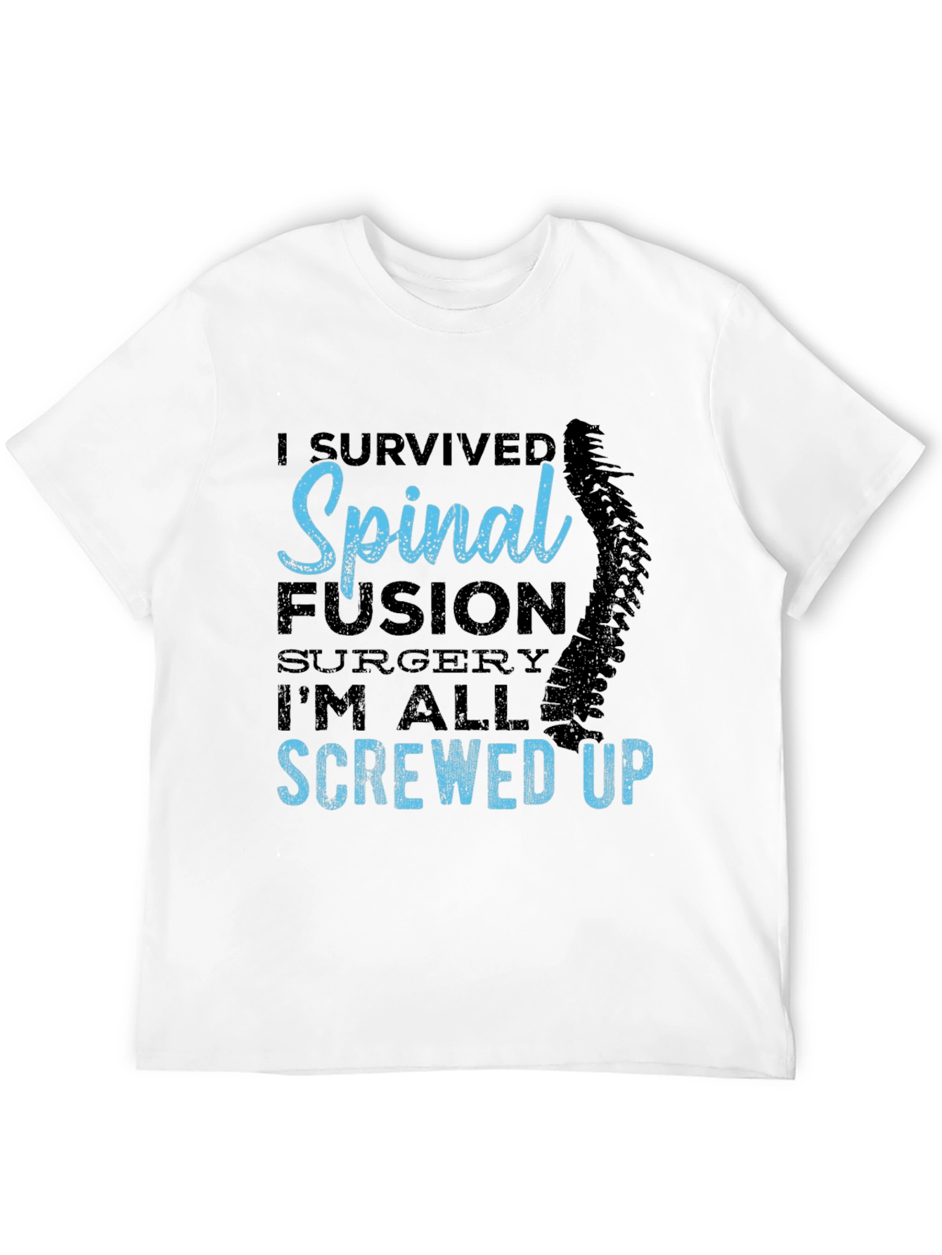 Spinal Fusion Survivor Graphic Tee - Black