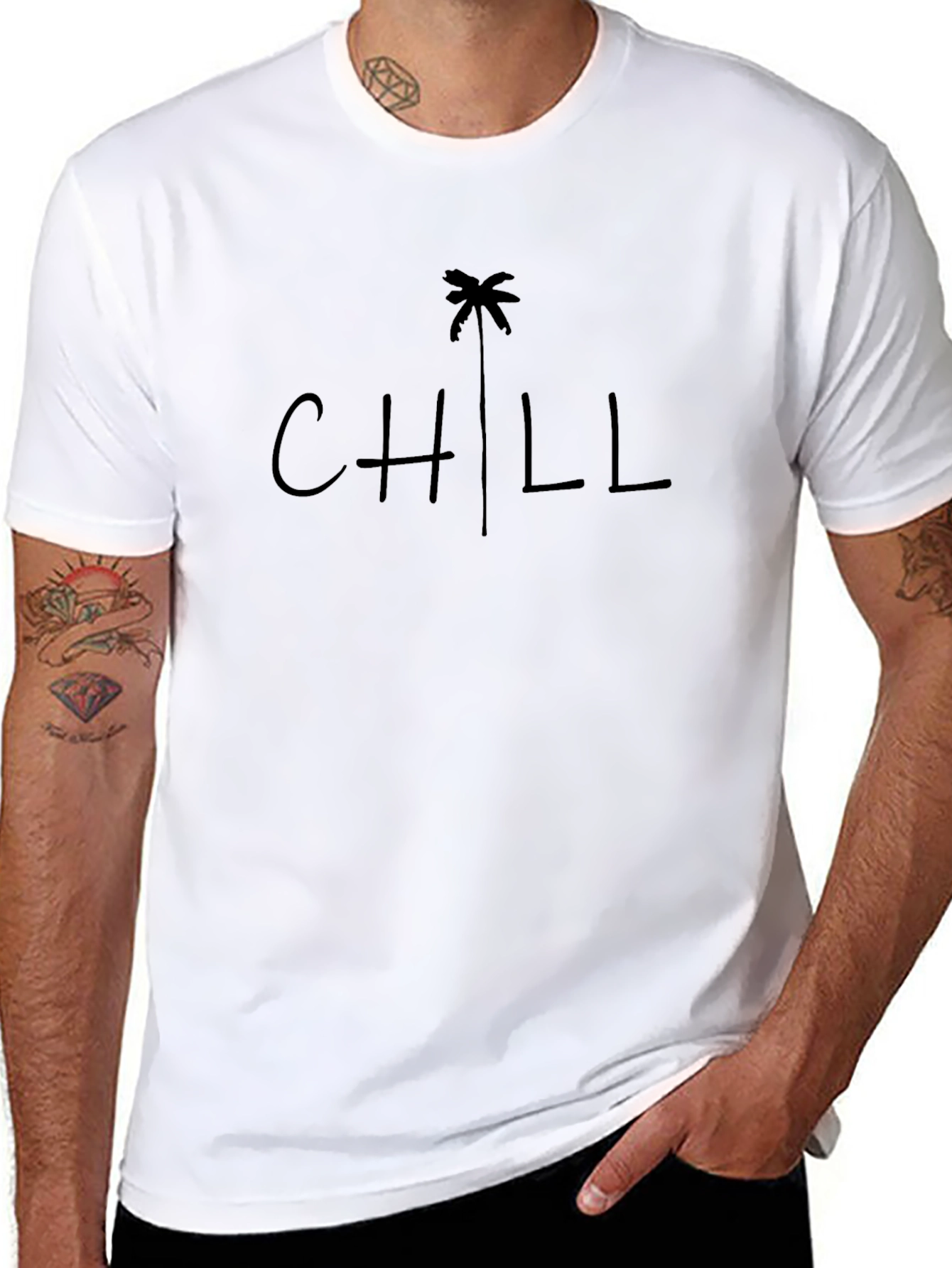 Chill Palm Tree Graphic Tee - Relaxed Vibe