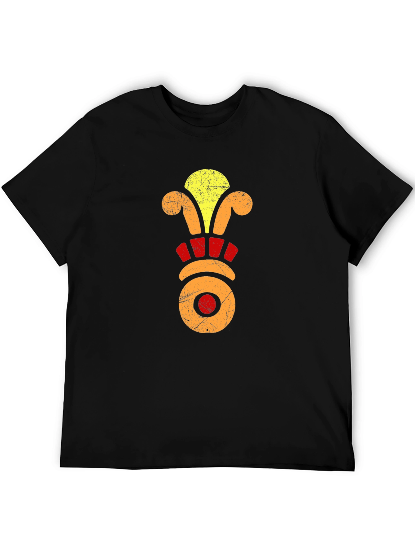 Aztec Motif Black T-Shirt