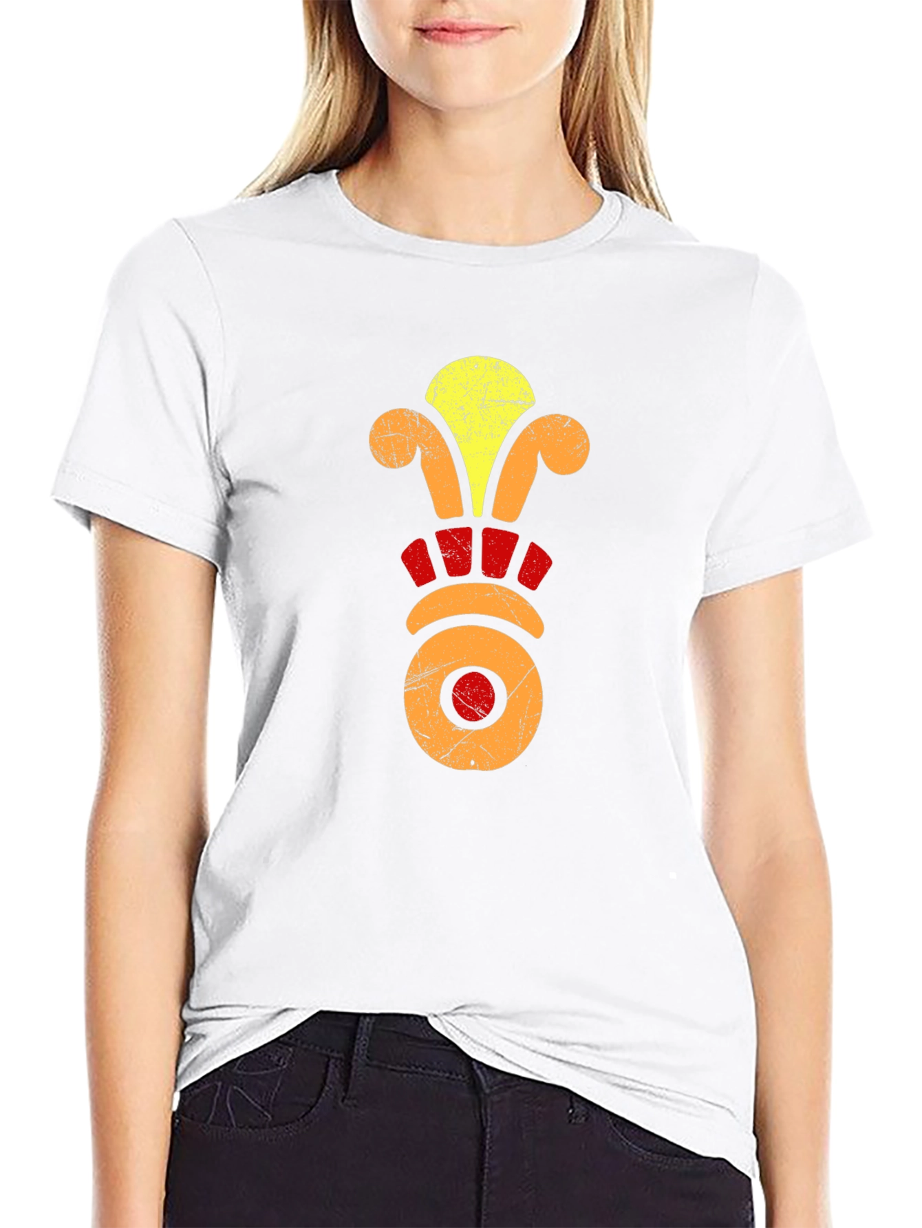 Aztec Motif Black T-Shirt