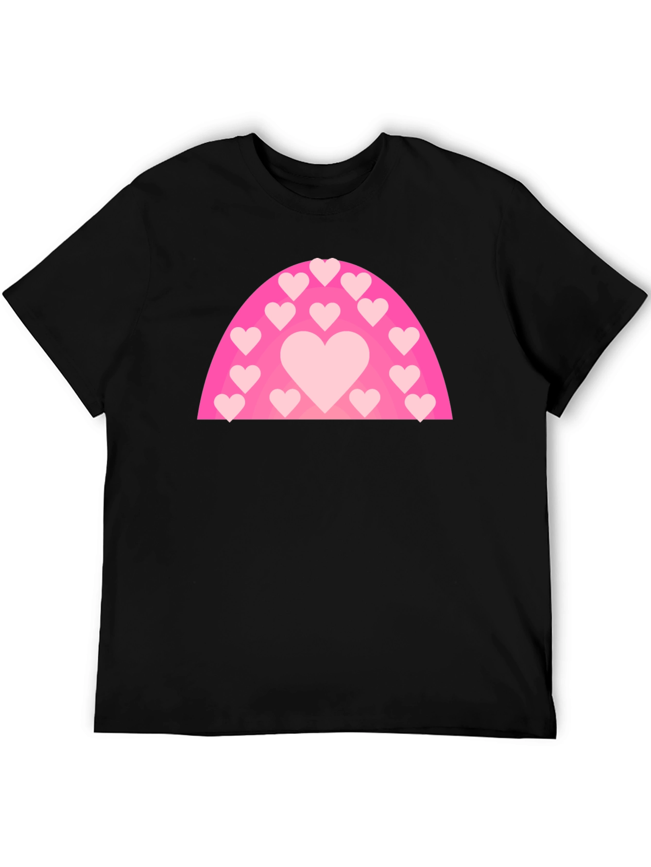 Heart Rainbow Graphic T-Shirt - Black