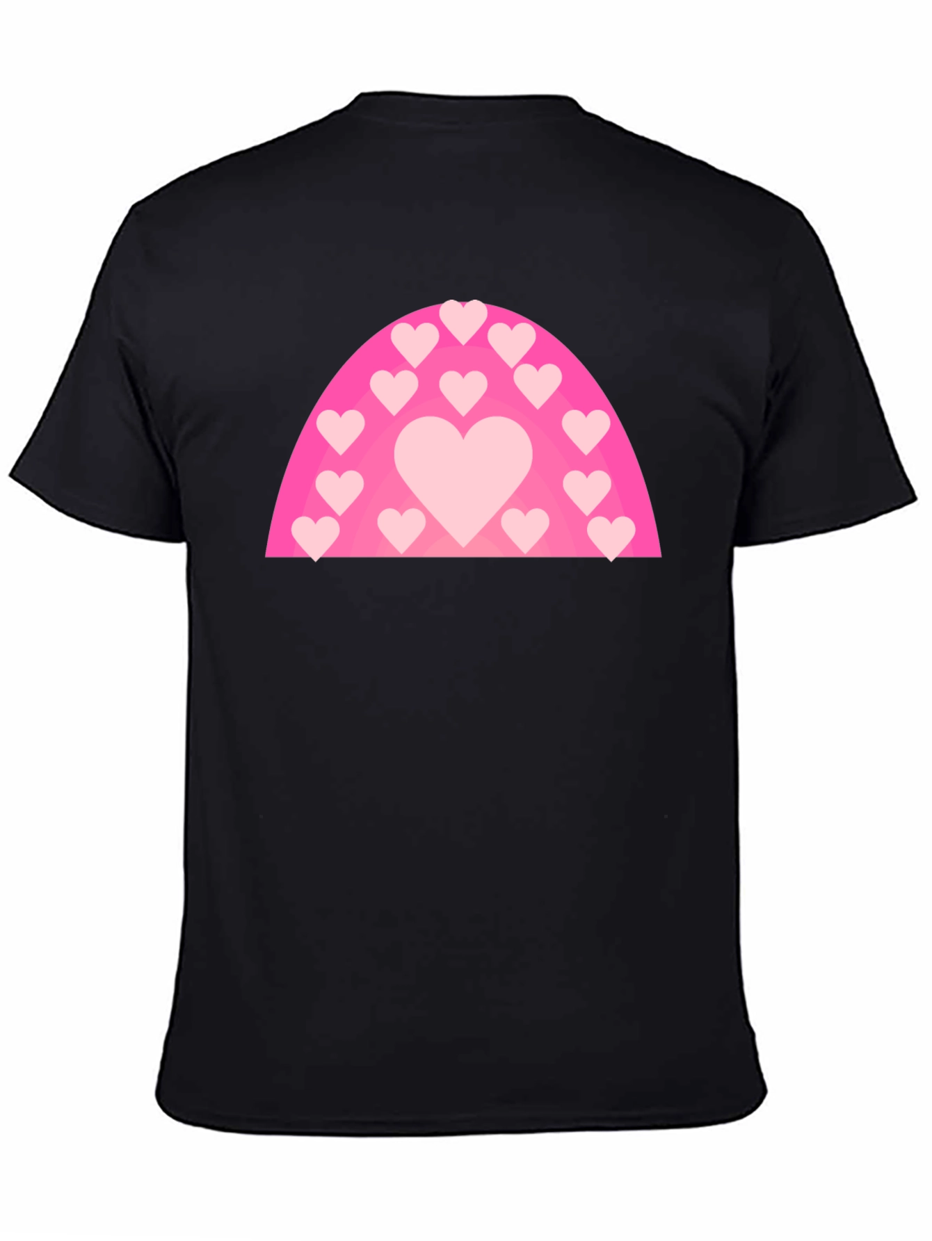 Heart Rainbow Graphic T-Shirt - Black