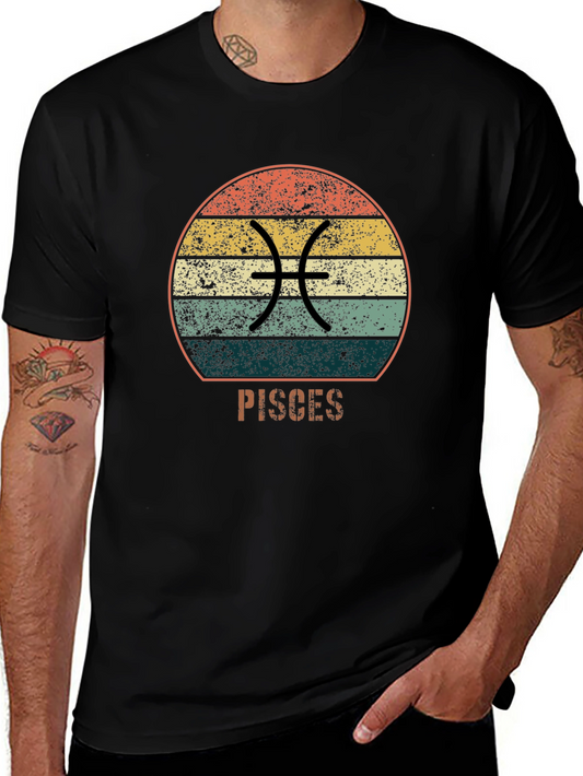 Pisces Zodiac Black T-Shirt