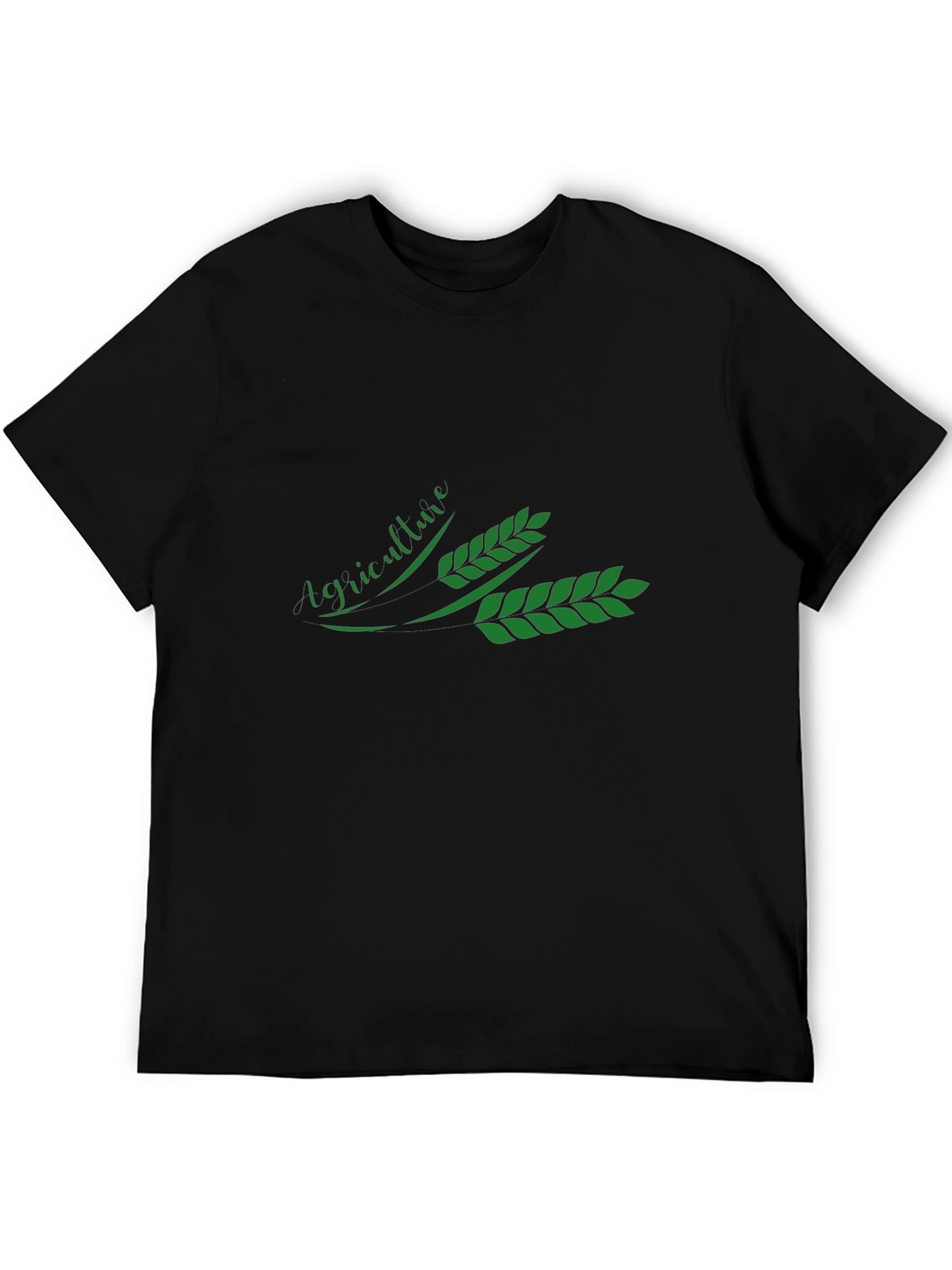 Agriculture Graphic Tee - Black Cotton T-Shirt