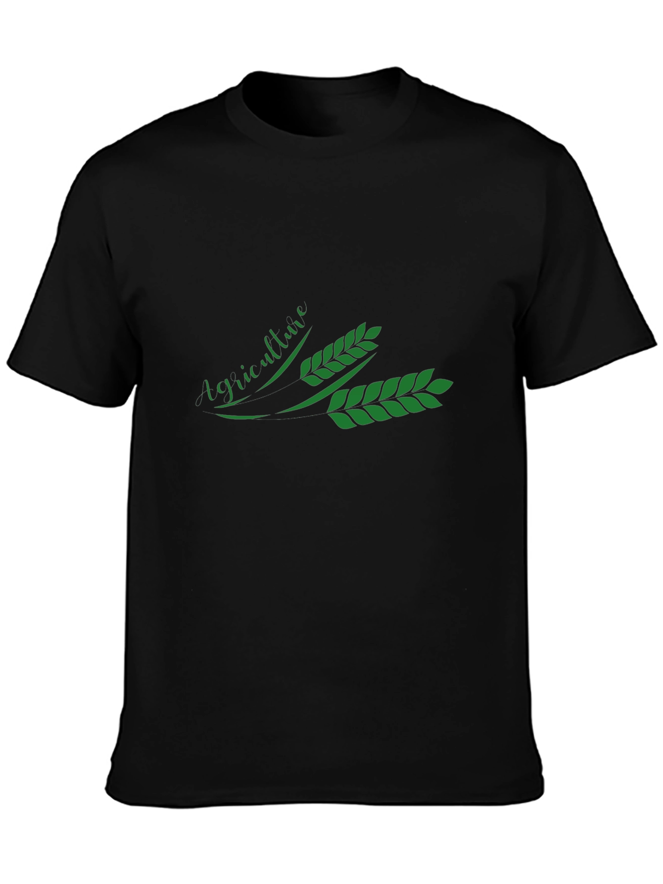 Agriculture Graphic Tee - Black Cotton T-Shirt