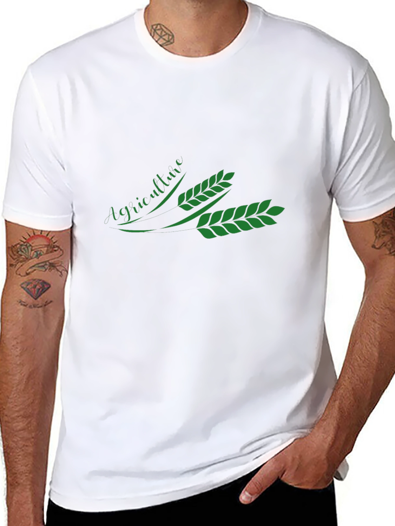 Agriculture Graphic Tee - Black Cotton T-Shirt