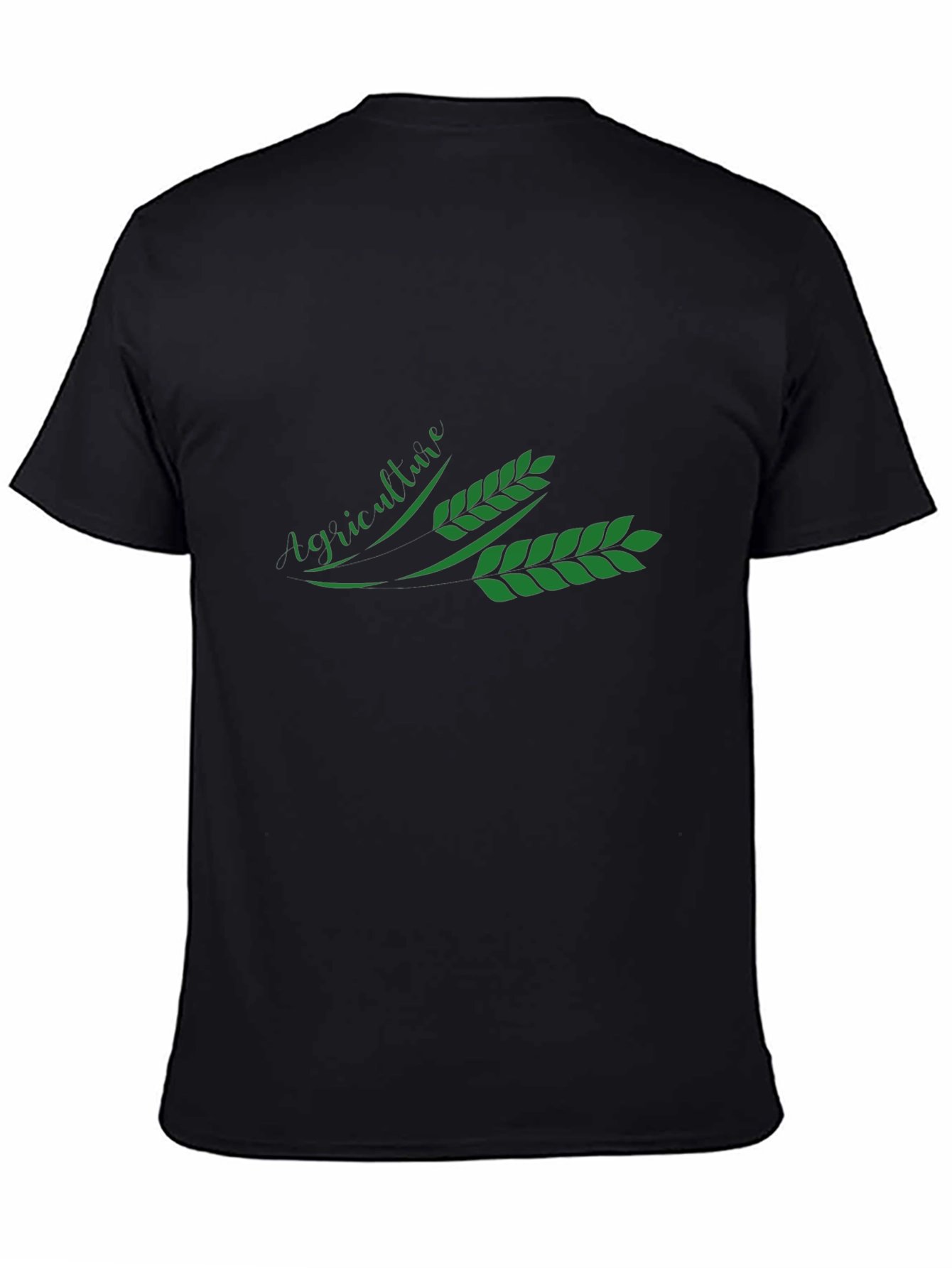 Agriculture Graphic Tee - Black Cotton T-Shirt