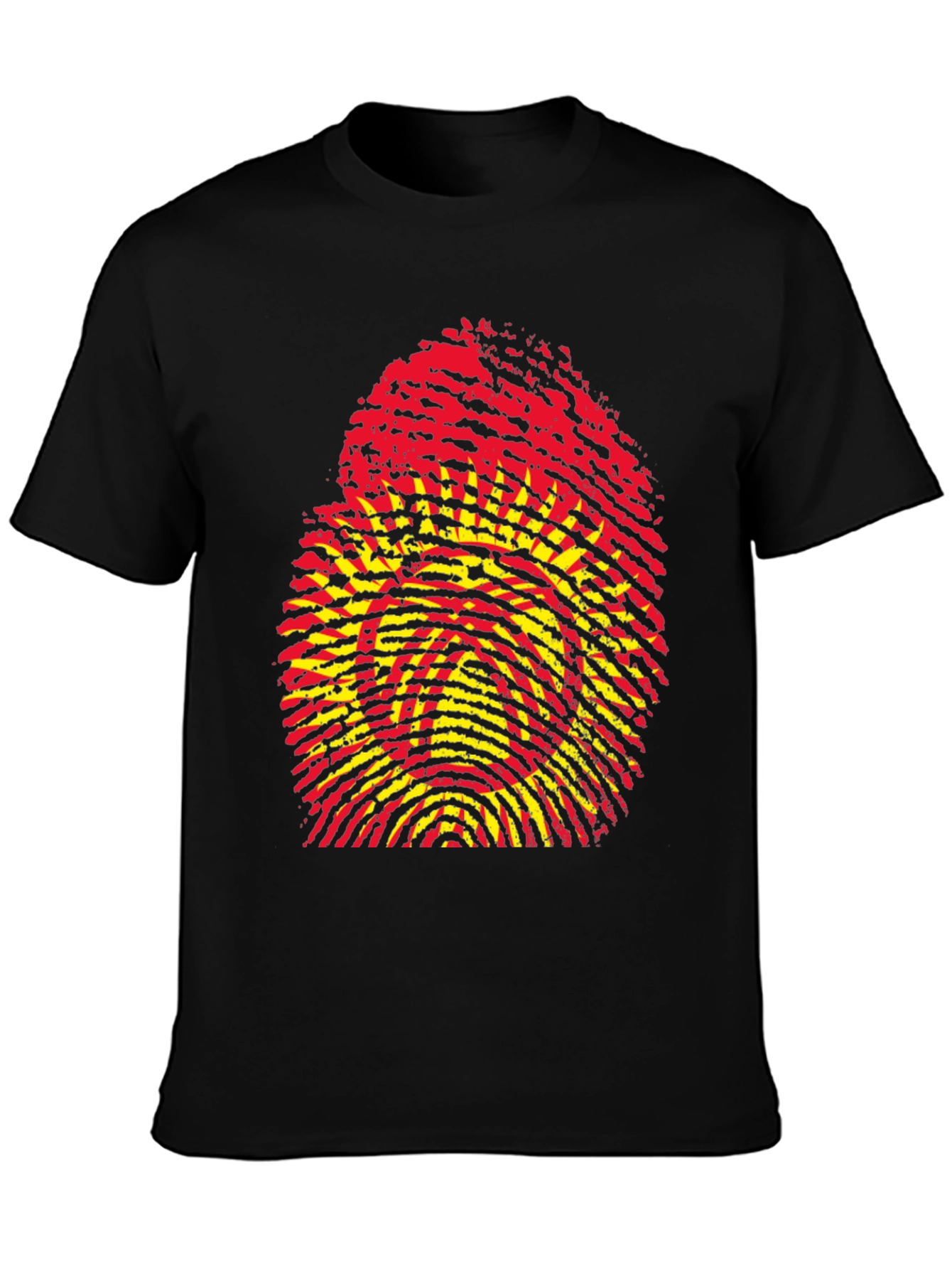 Kyrgyzstan Flag Fingerprint T-Shirt