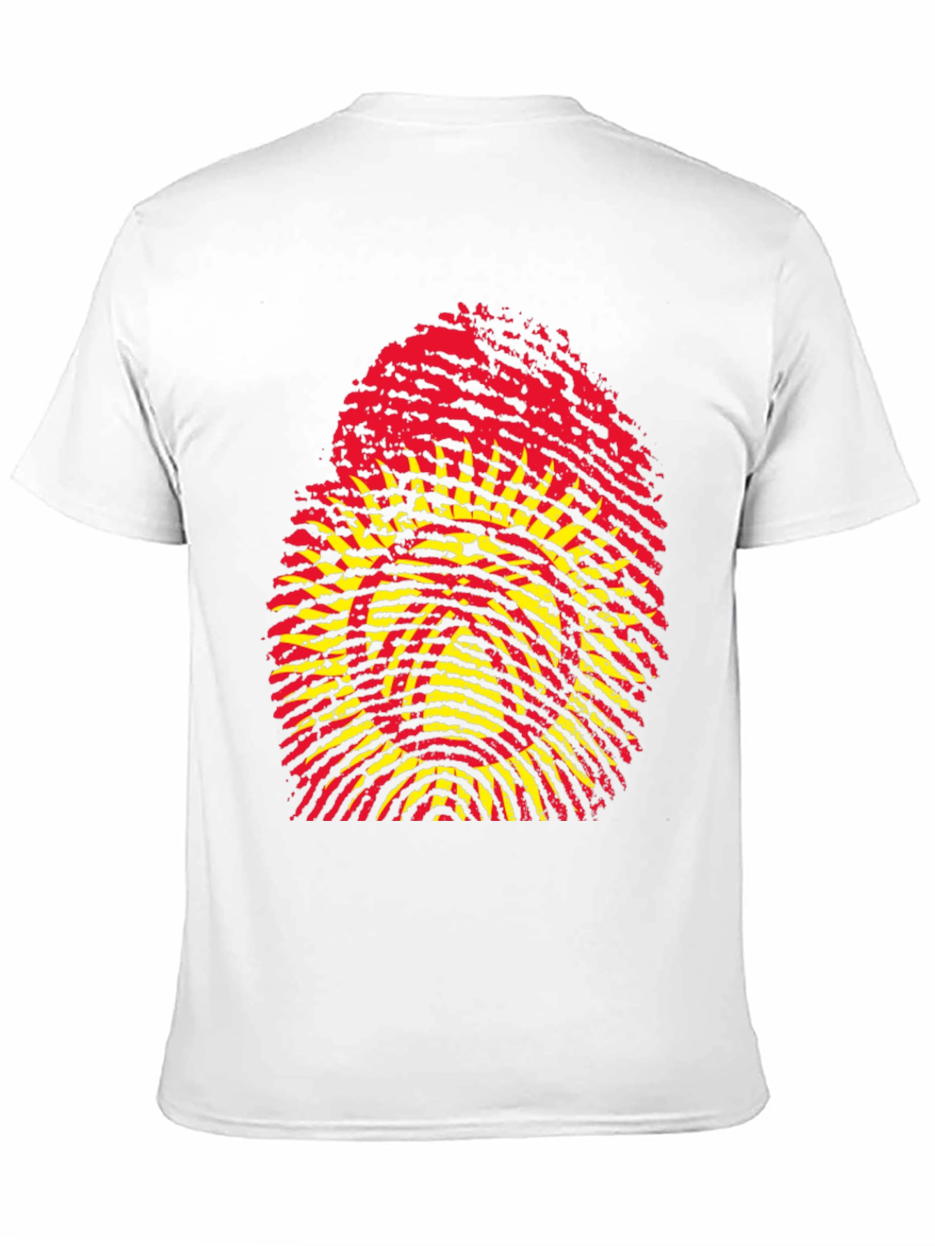 Kyrgyzstan Flag Fingerprint T-Shirt