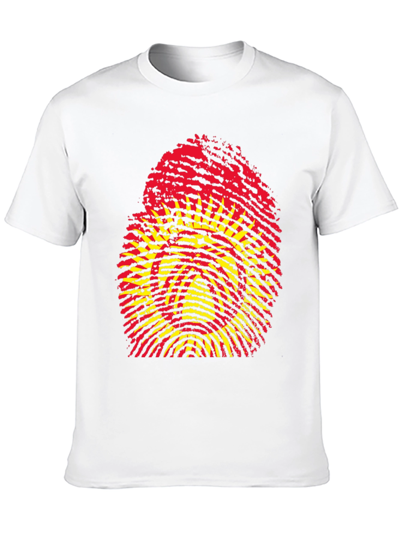 Kyrgyzstan Flag Fingerprint T-Shirt
