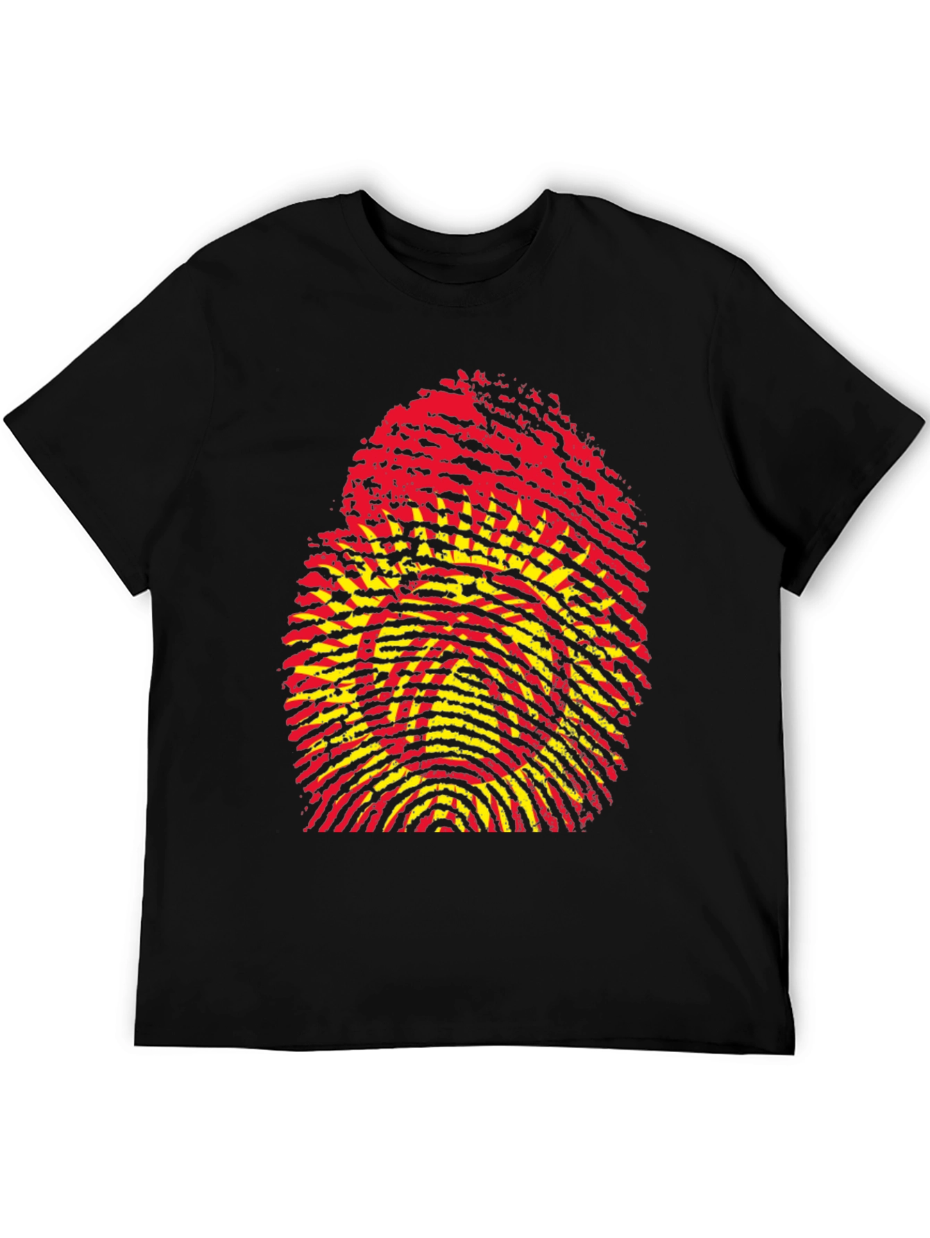 Kyrgyzstan Flag Fingerprint T-Shirt
