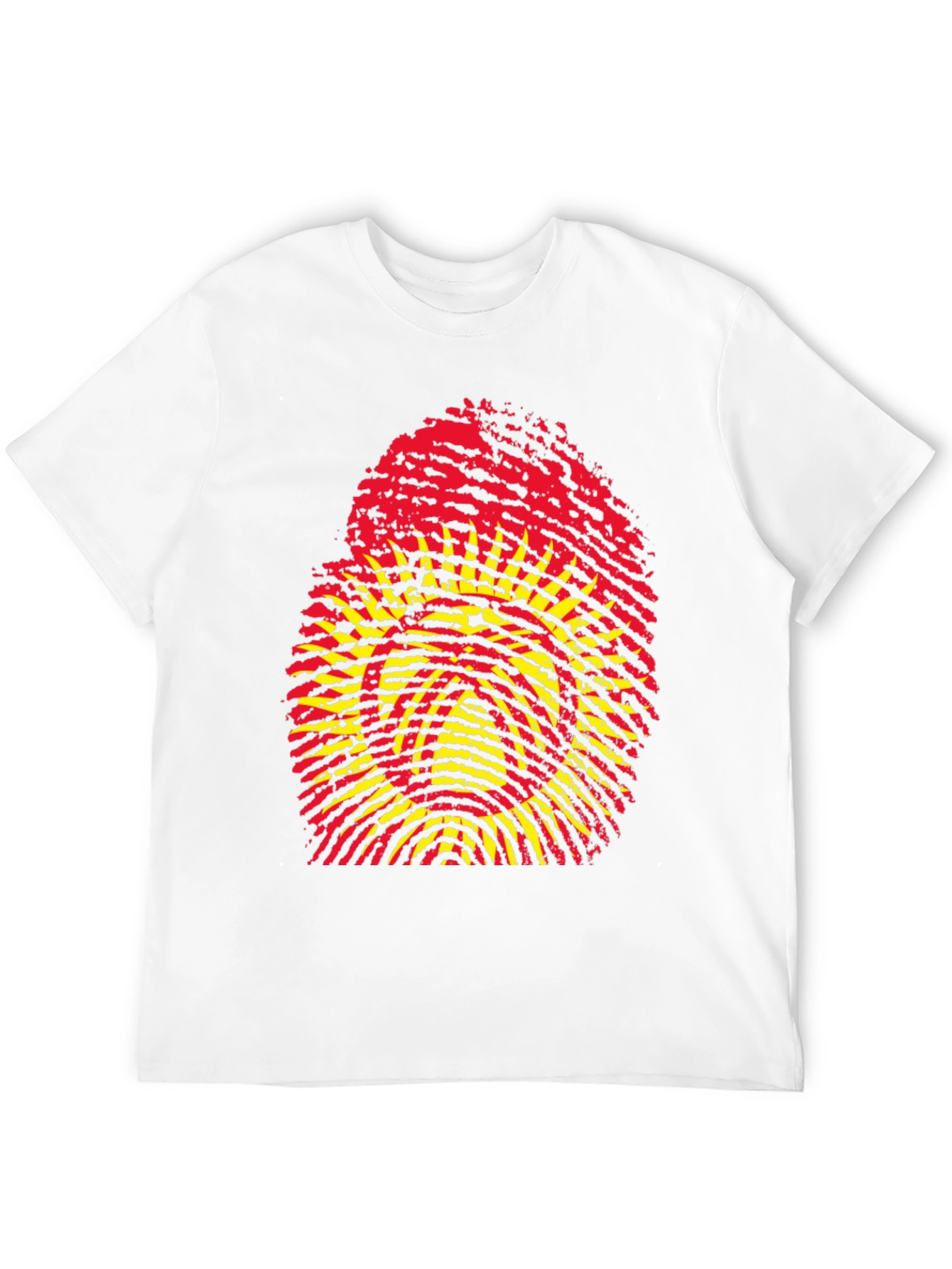 Kyrgyzstan Flag Fingerprint T-Shirt