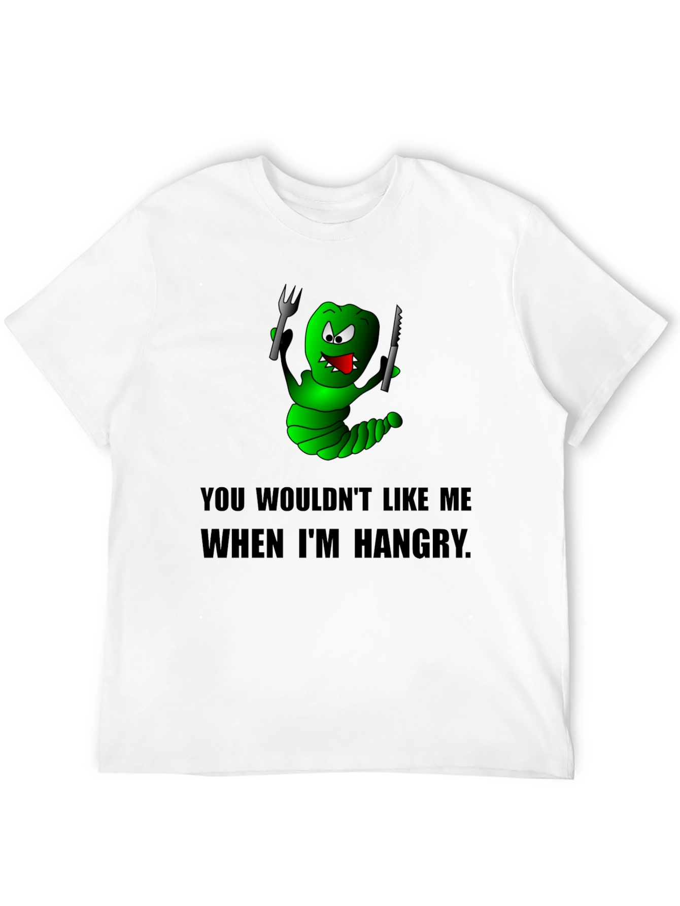 Hangry Worm Graphic Tee - Black