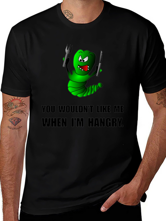 Hangry Worm Graphic Tee - Black