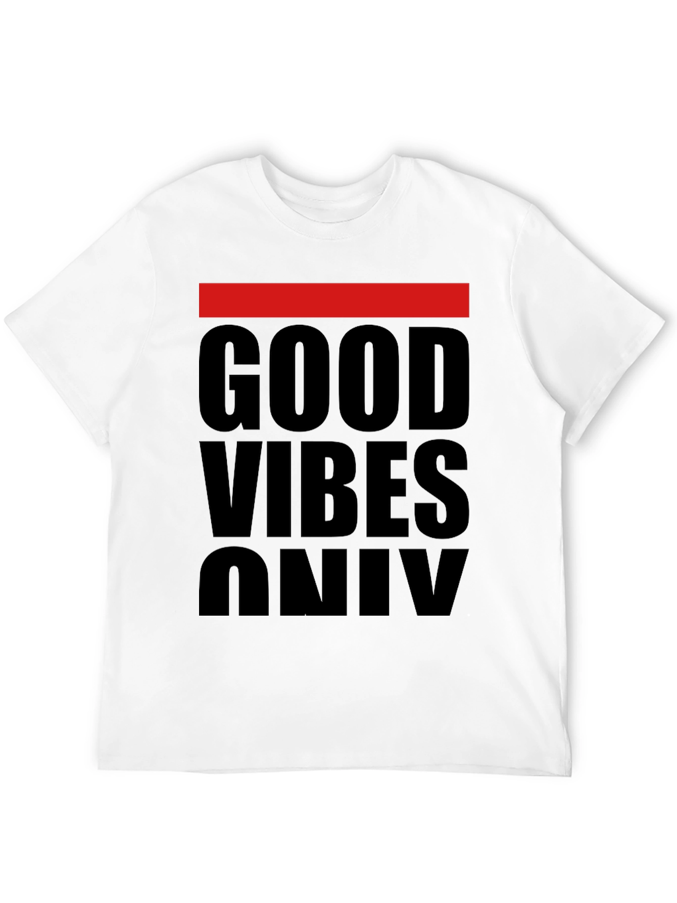 Good Vibes Only Graphic Tee - Black Cotton T-Shirt
