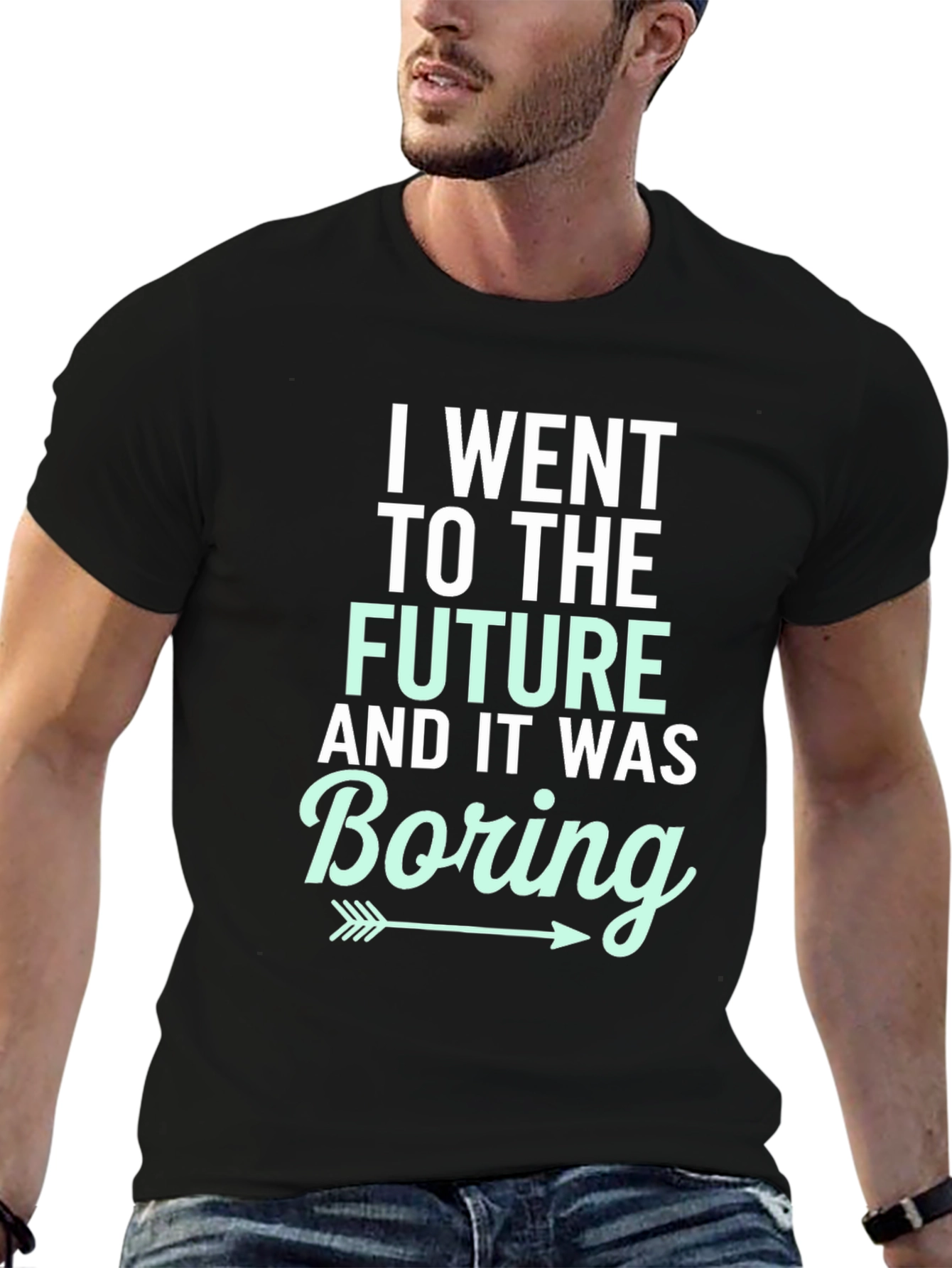 I Went To The Future Boring Graphic T-Shirt