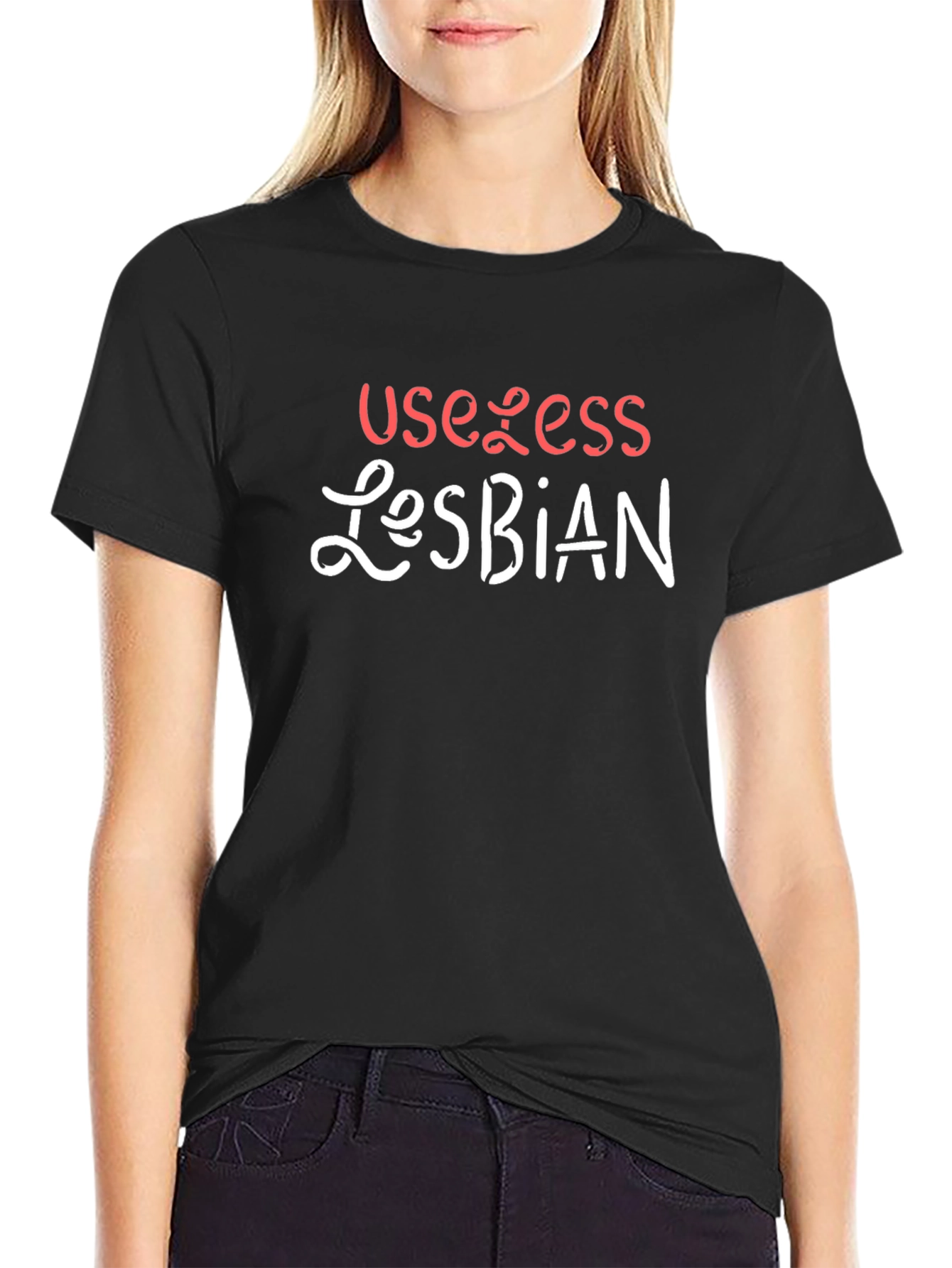 Useless Lesbian Black T-Shirt