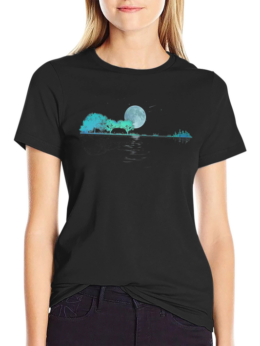 Moonlit Landscape Graphic T-Shirt