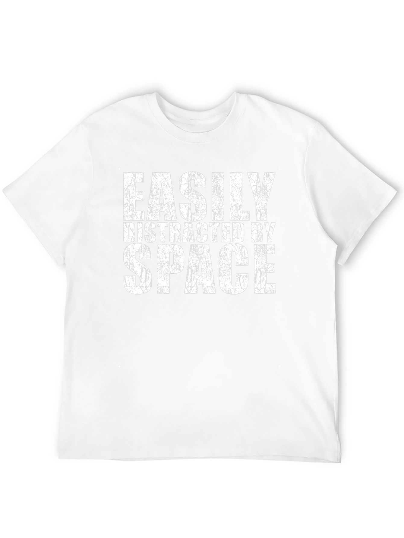 Easily Distracted By Space Black Graphic T-Shirt