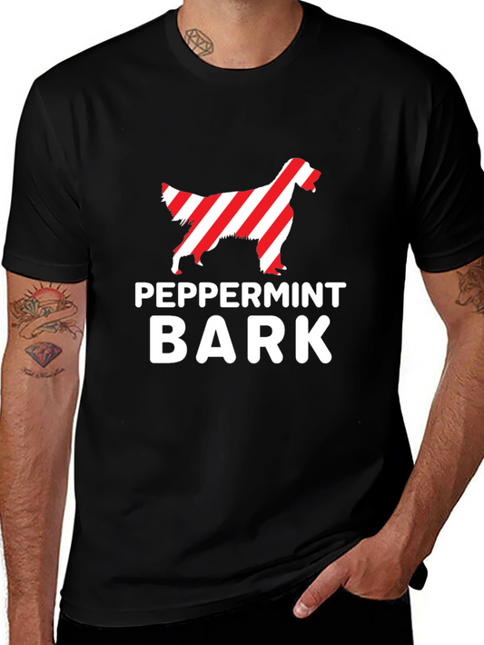 Peppermint Bark Dog T-Shirt - Holiday Novelty Tee