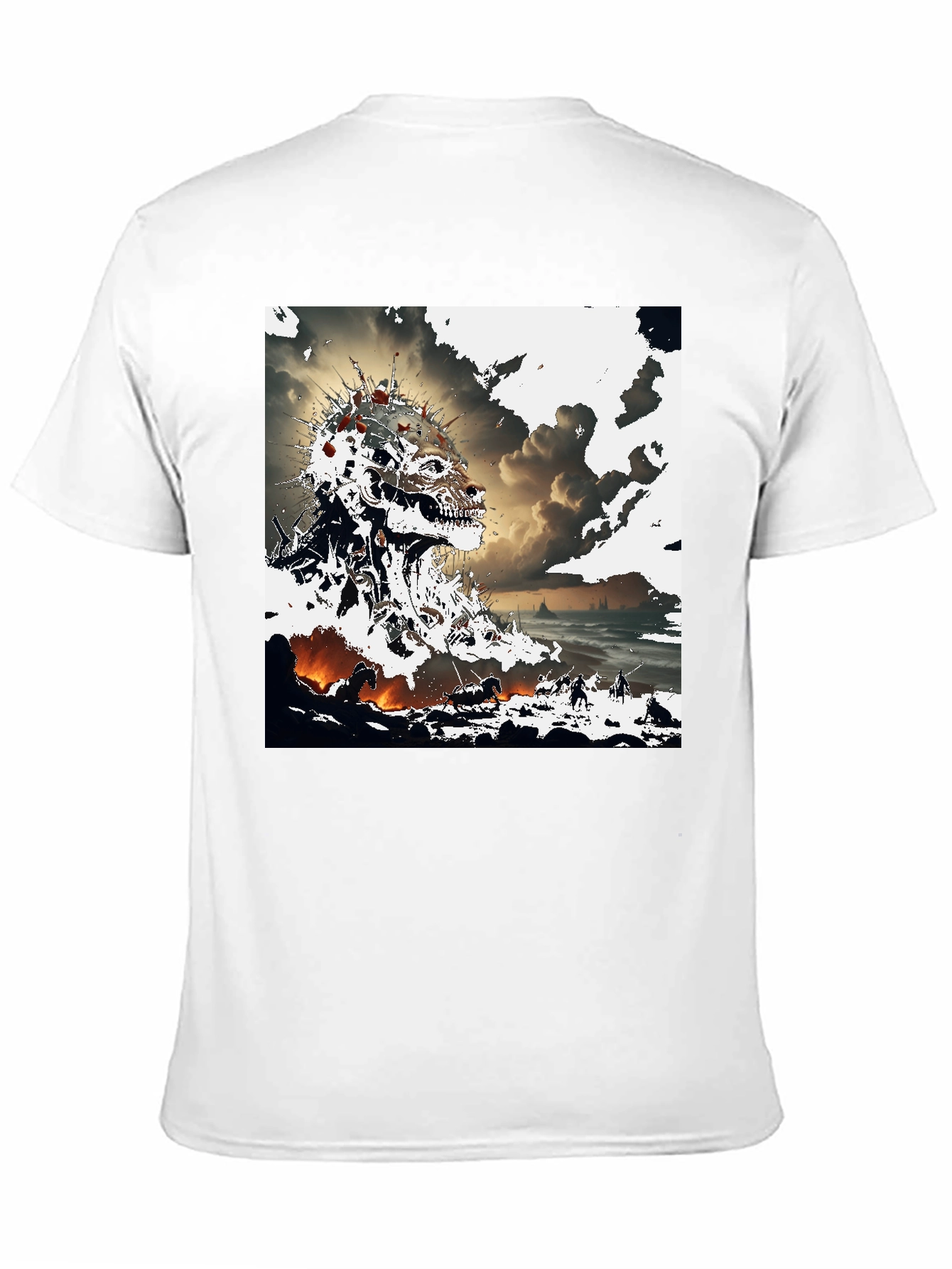 Abstract Skull Graphic T-Shirt - Edgy Design
