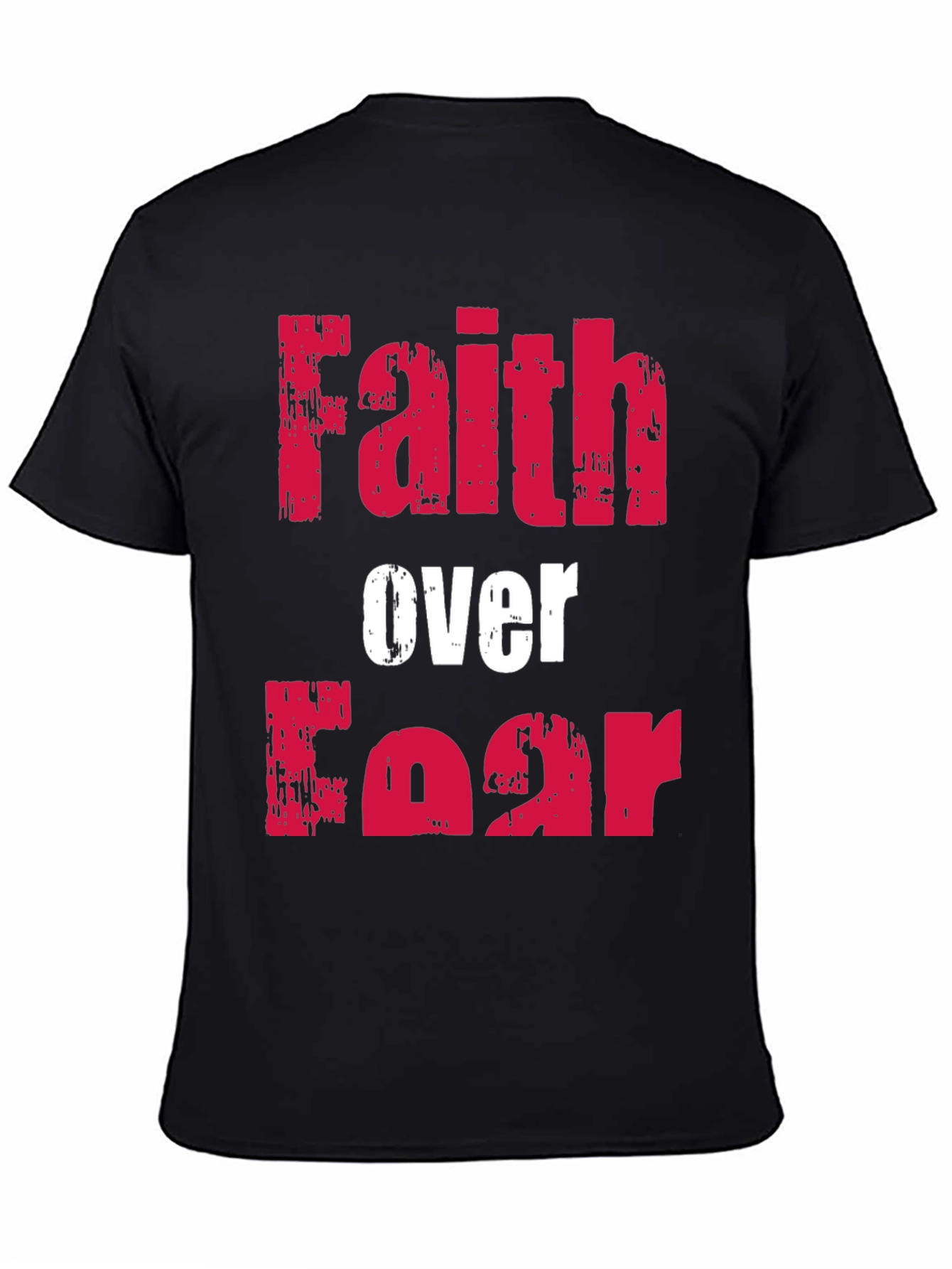 Faith Over Fear Graphic T-Shirt - Black