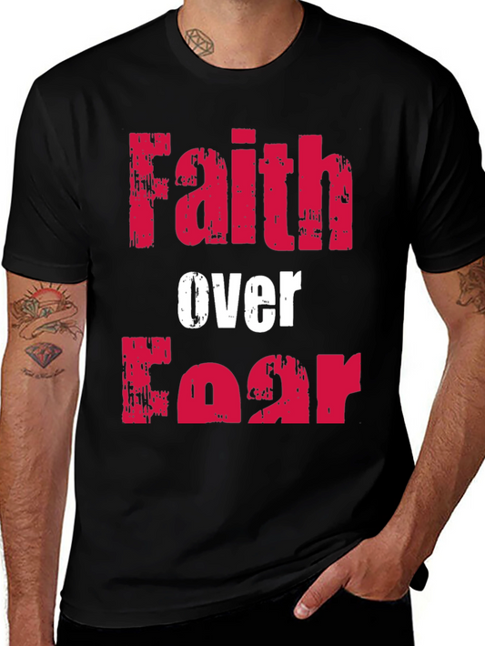 Faith Over Fear Graphic T-Shirt - Black