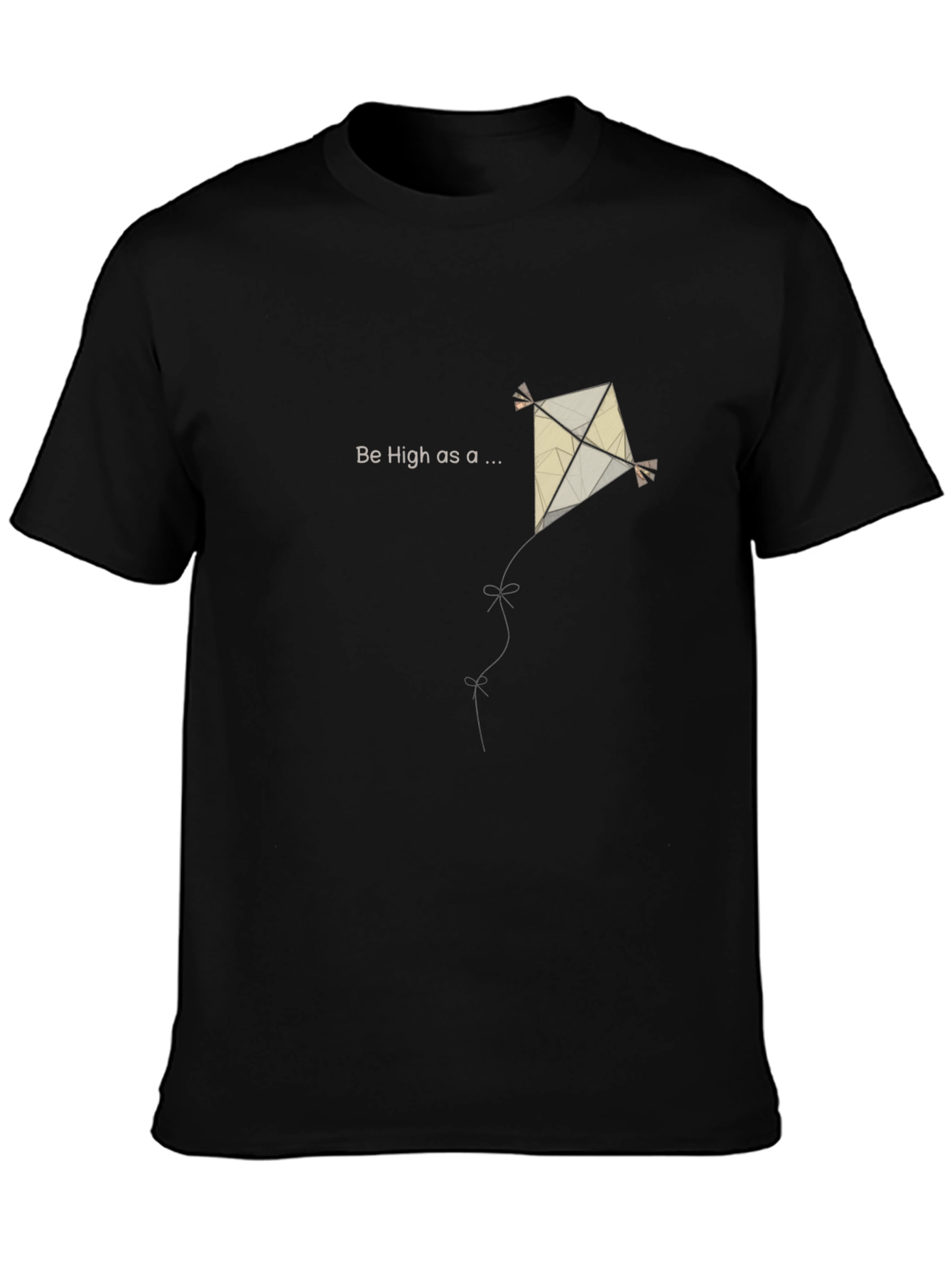 High as a Kite Black T-Shirt