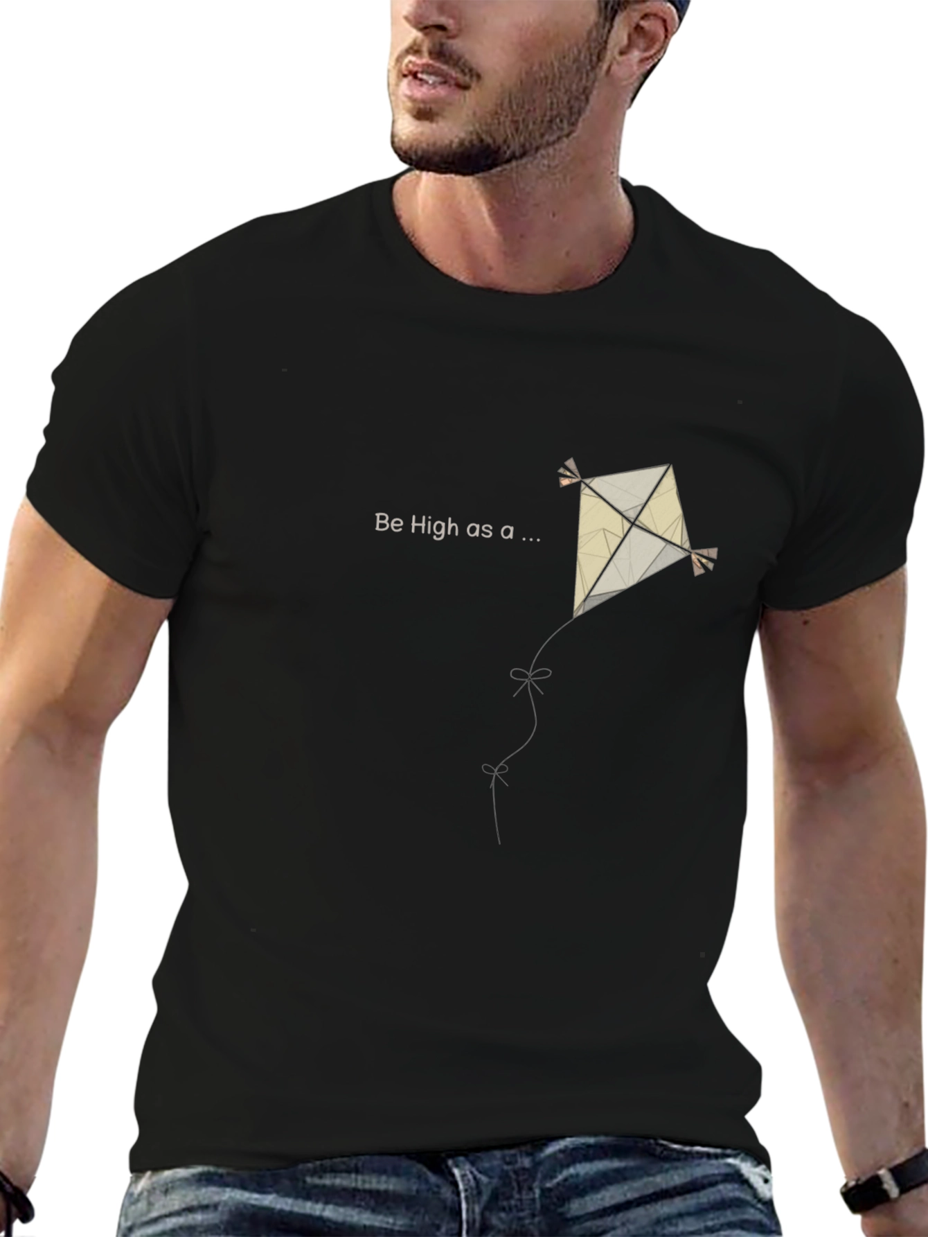 High as a Kite Black T-Shirt