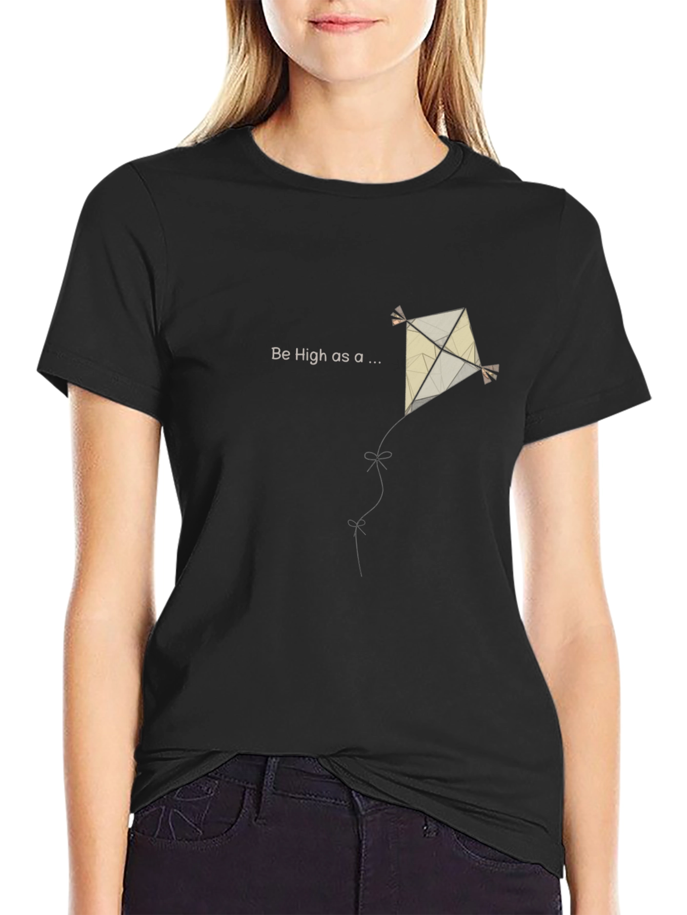 High as a Kite Black T-Shirt