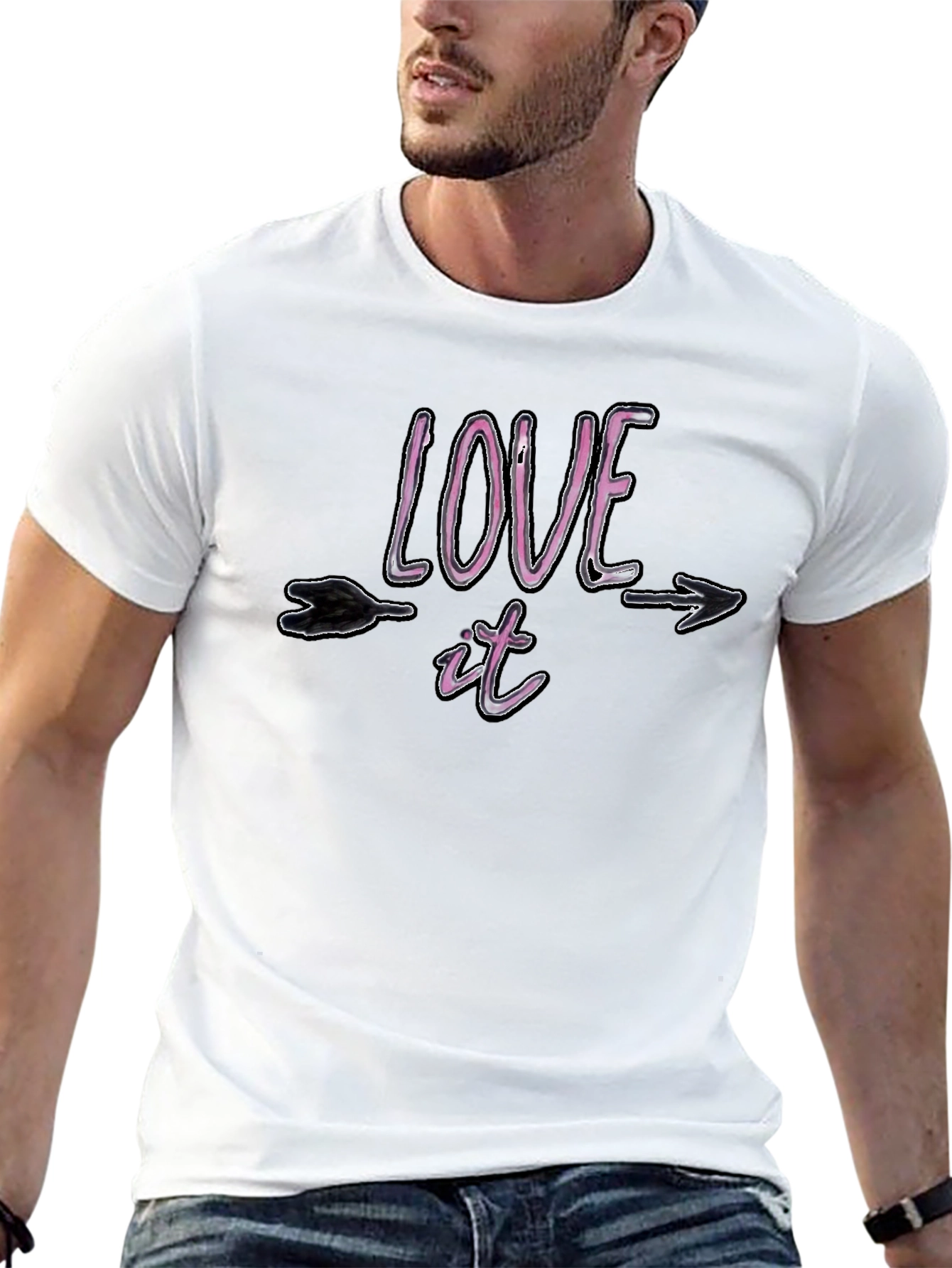Love It Arrow Graphic Black T-Shirt