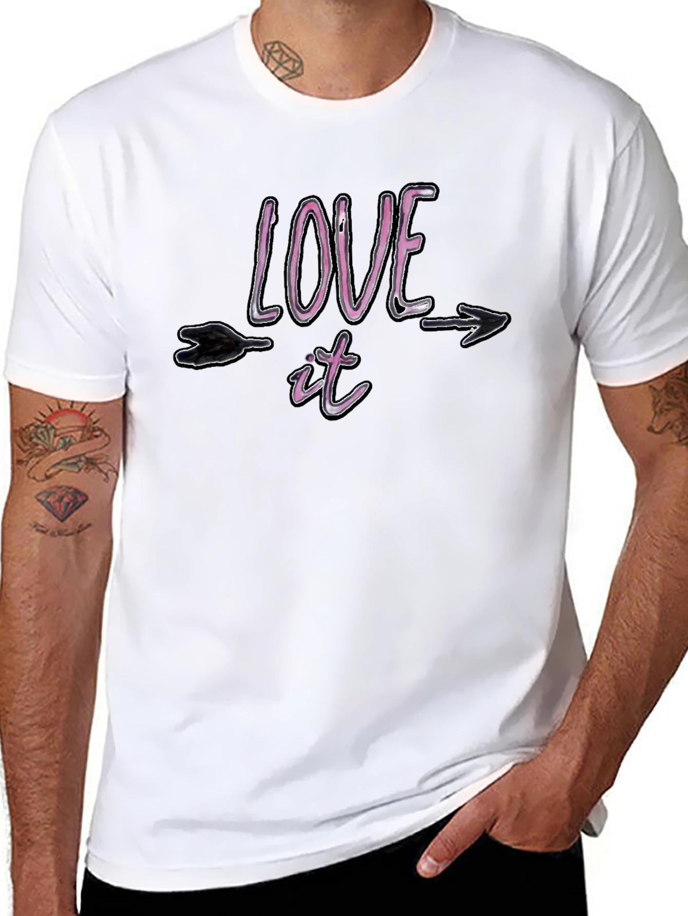 Love It Arrow Graphic Black T-Shirt