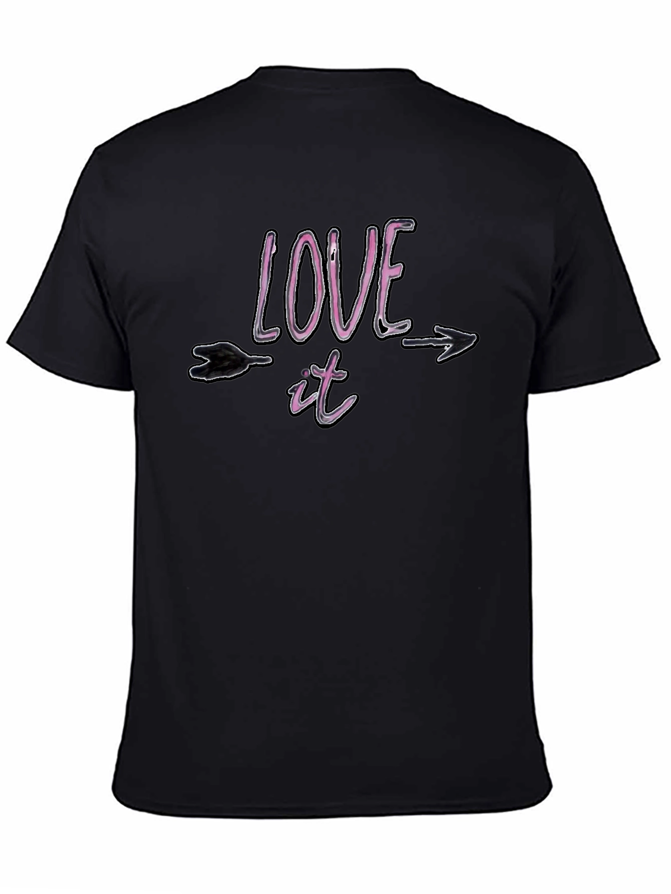 Love It Arrow Graphic Black T-Shirt