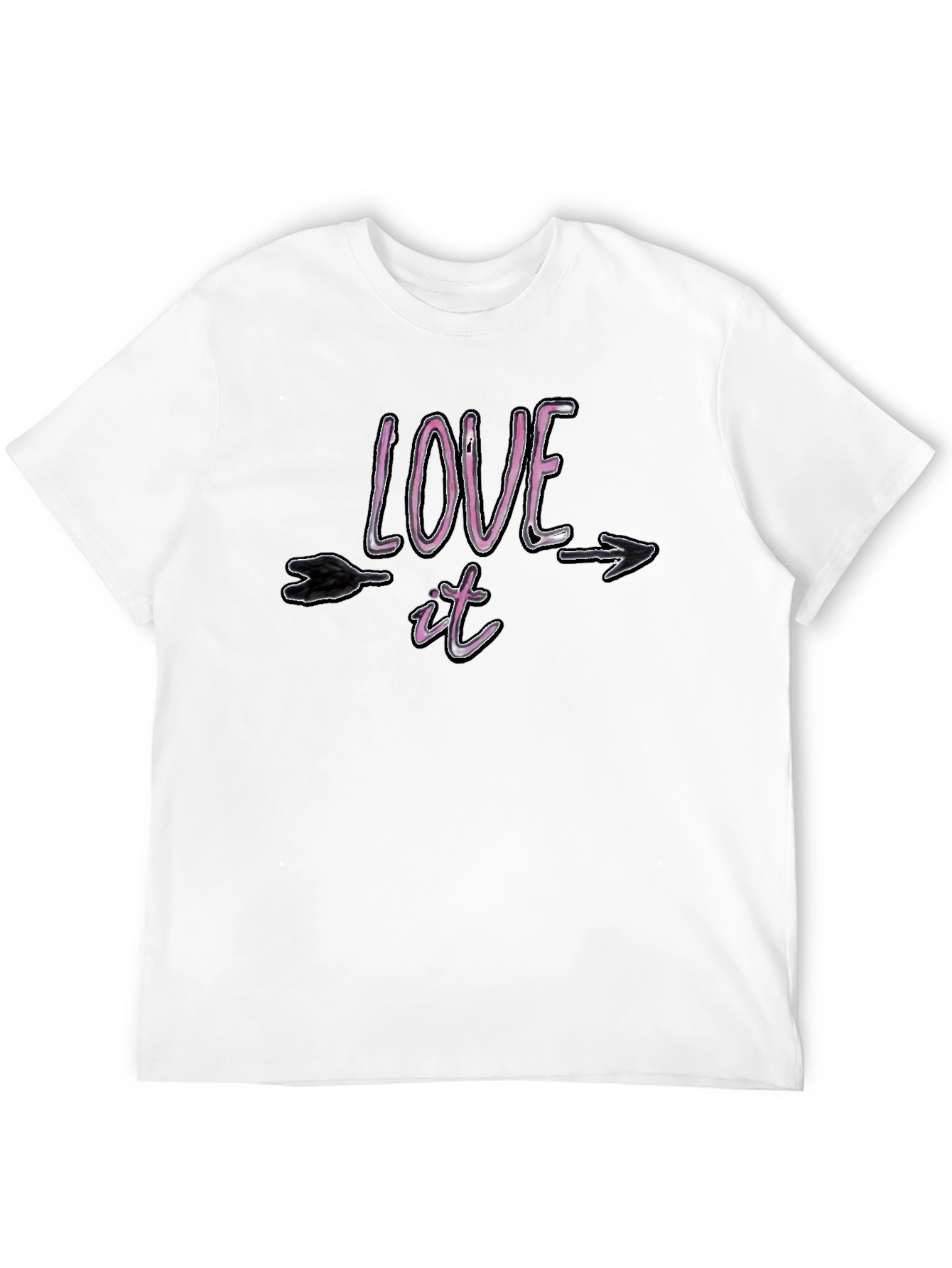 Love It Arrow Graphic Black T-Shirt