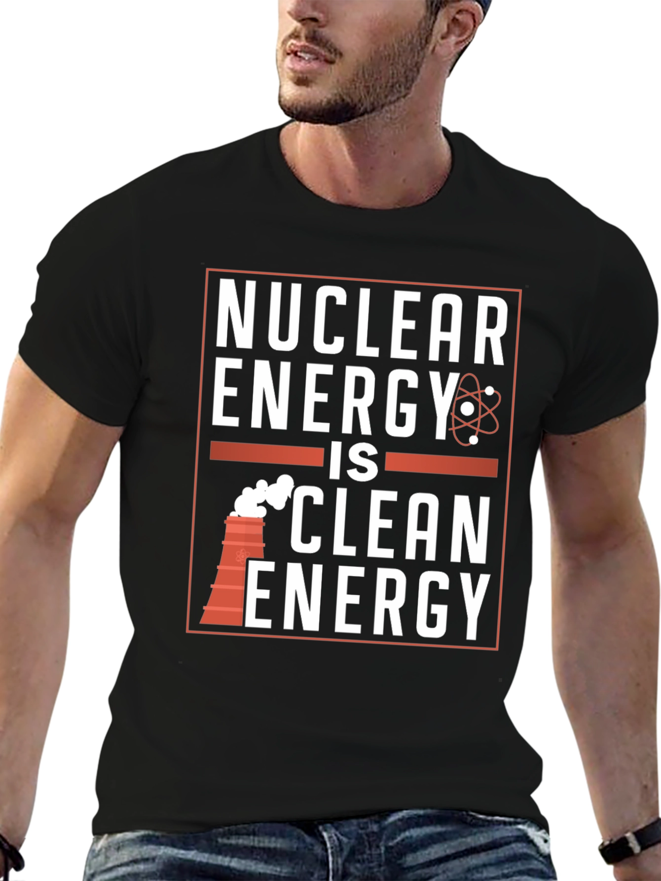 Nuclear Energy is Clean Energy Black T-Shirt