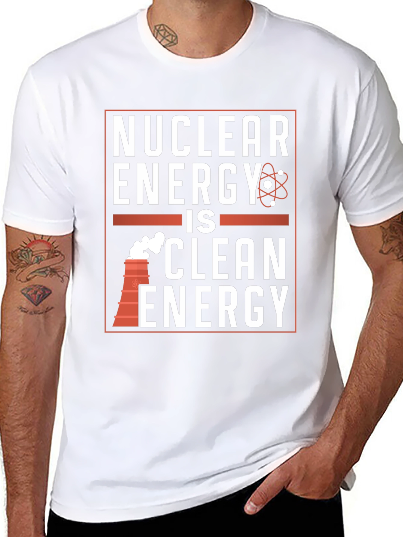 Nuclear Energy is Clean Energy Black T-Shirt